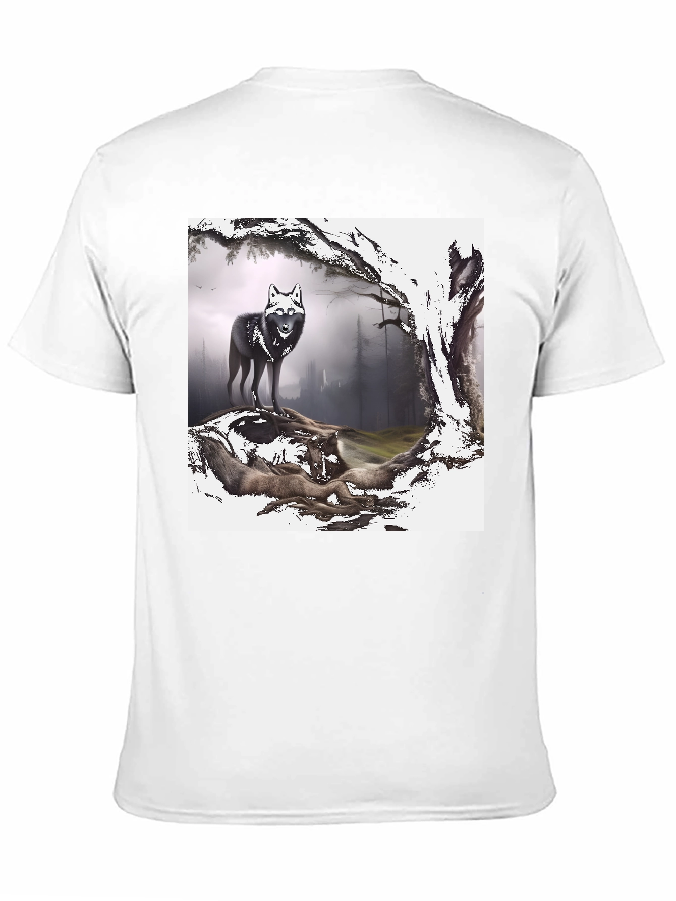 Wolf Pack Graphic Tee - Black