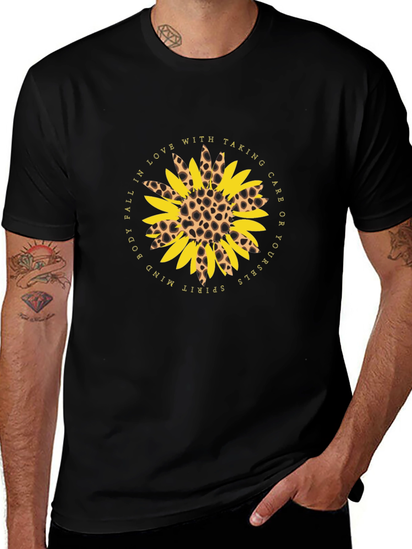 Sunflower Leopard Print Graphic Tee