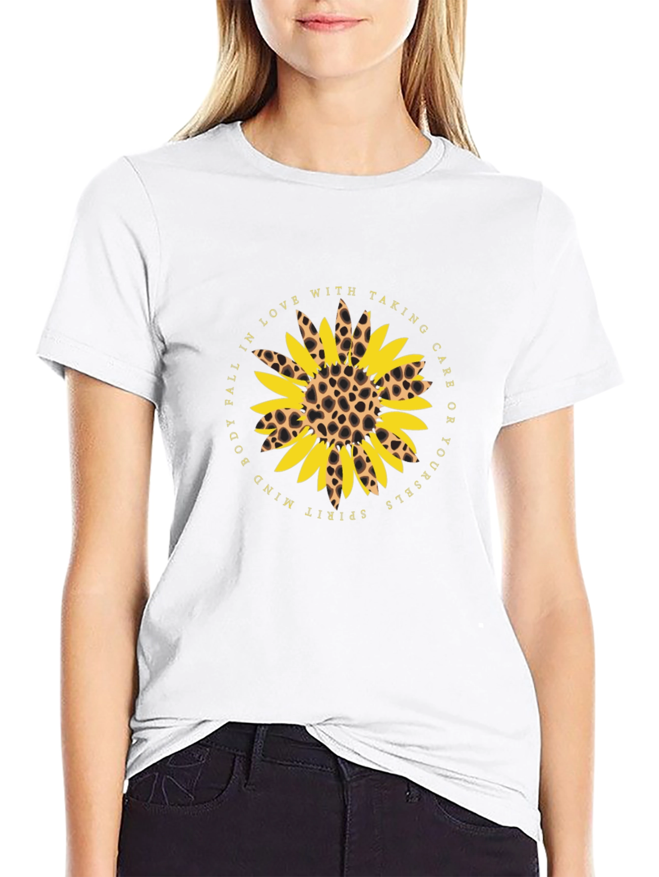 Sunflower Leopard Print Graphic Tee