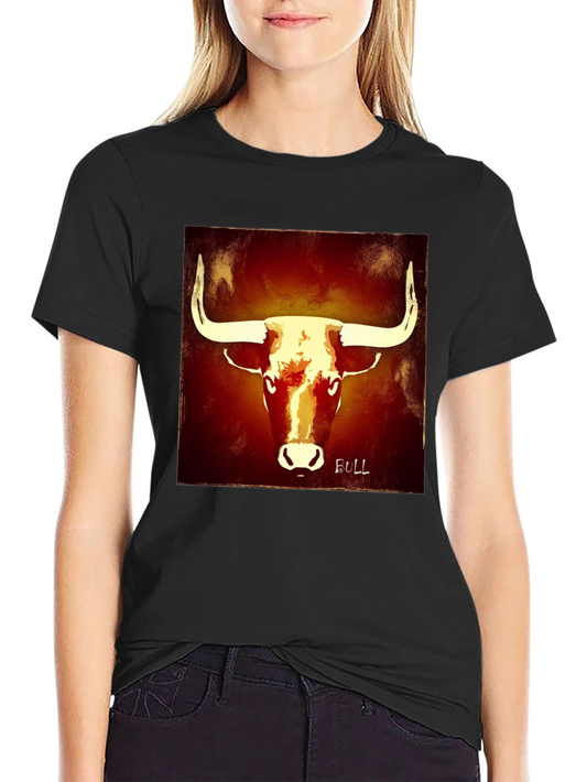 Bull Graphic Tee - Bold Black T-Shirt