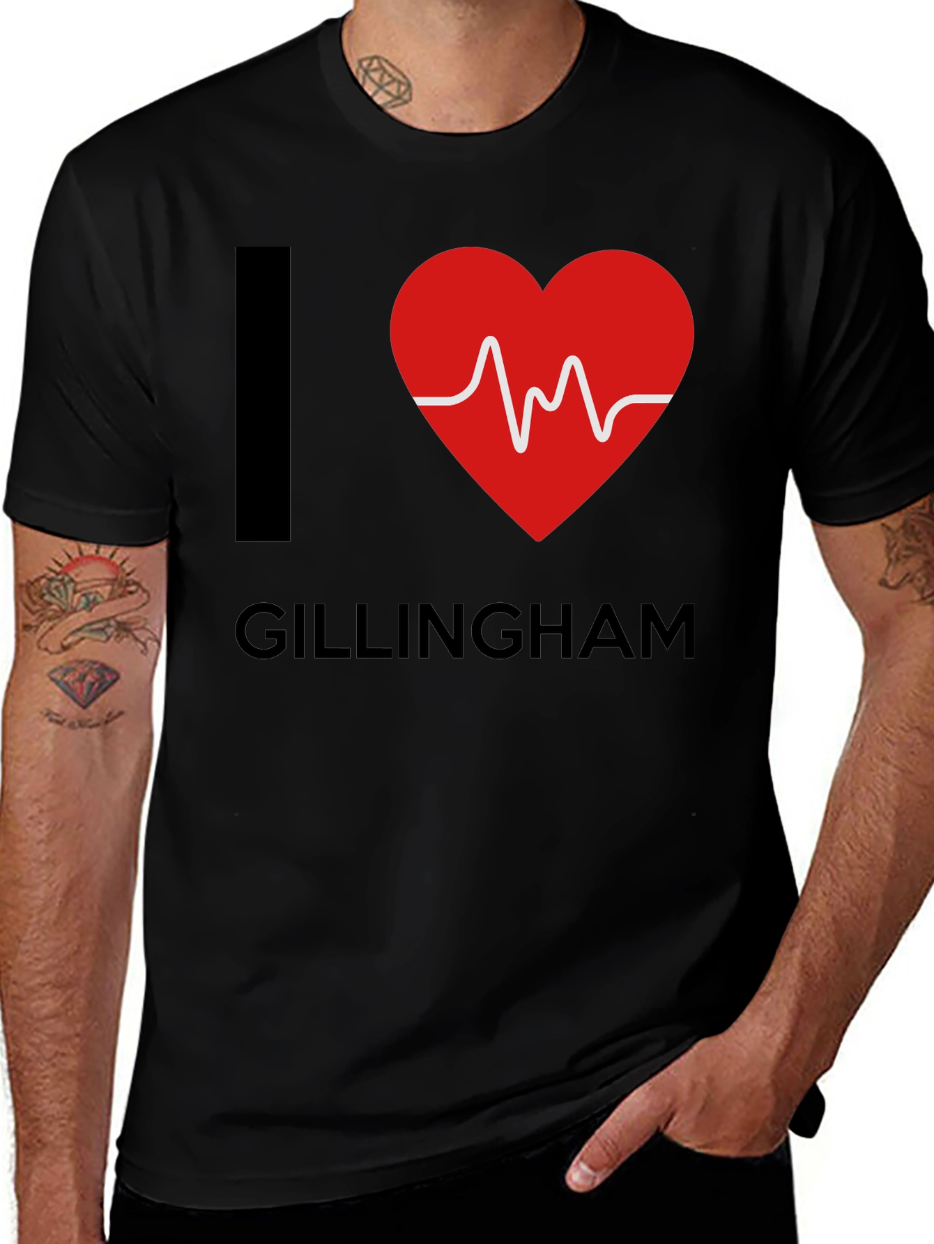 I Heart Gillingham Black T-Shirt
