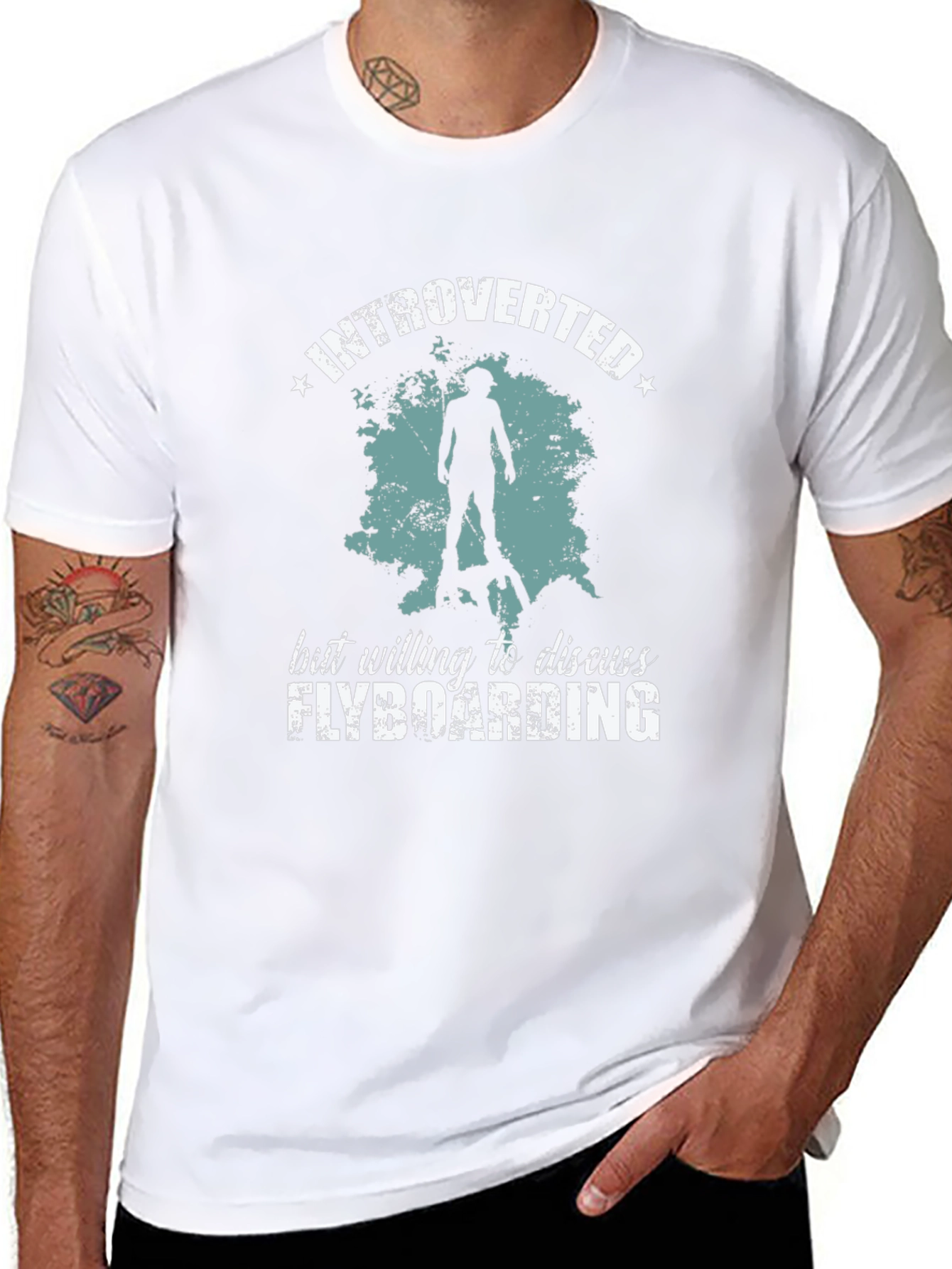 Introverted Flyboarding Graphic T-Shirt