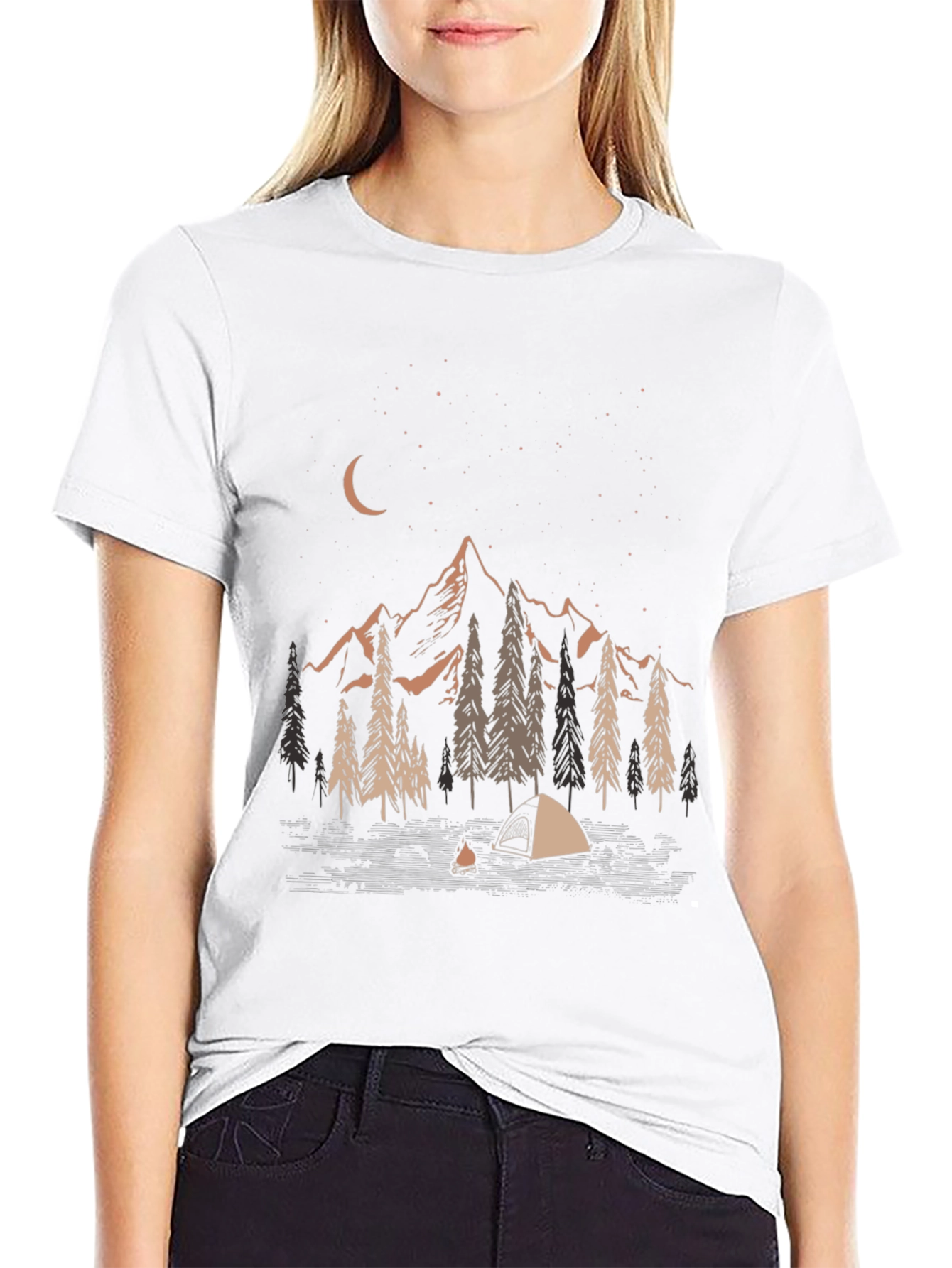 Night Camping Graphic Tee - Adventure Ready