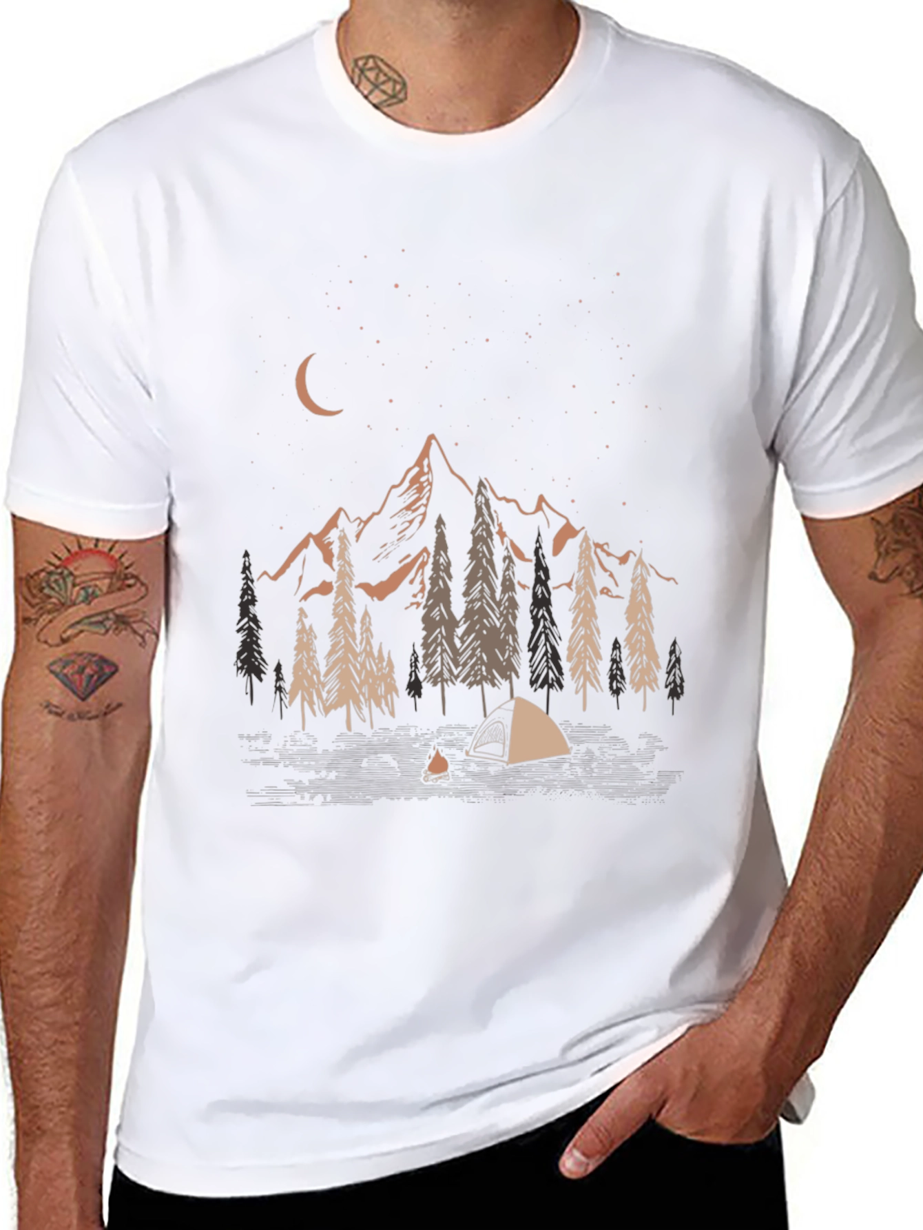 Night Camping Graphic Tee - Adventure Ready