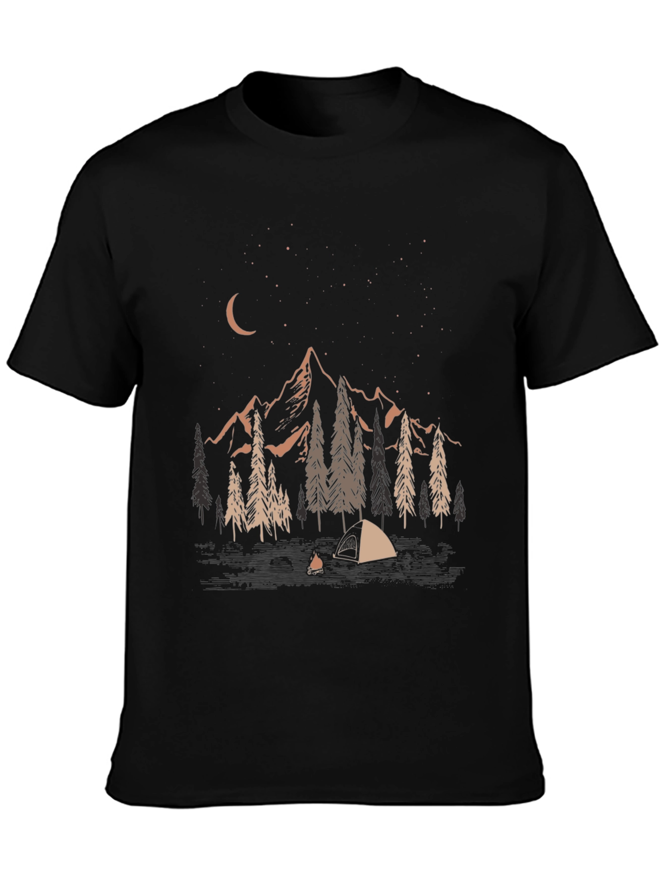 Night Camping Graphic Tee - Adventure Ready