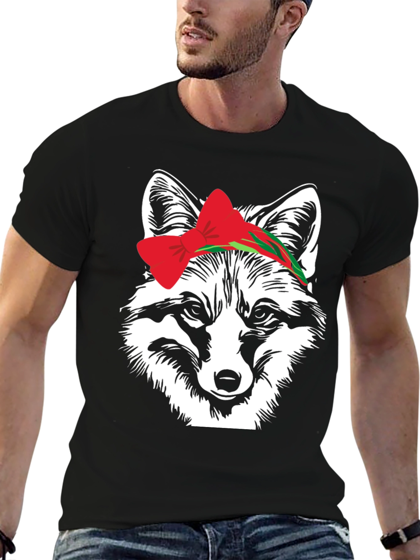 Fox Head T-Shirt with Bow