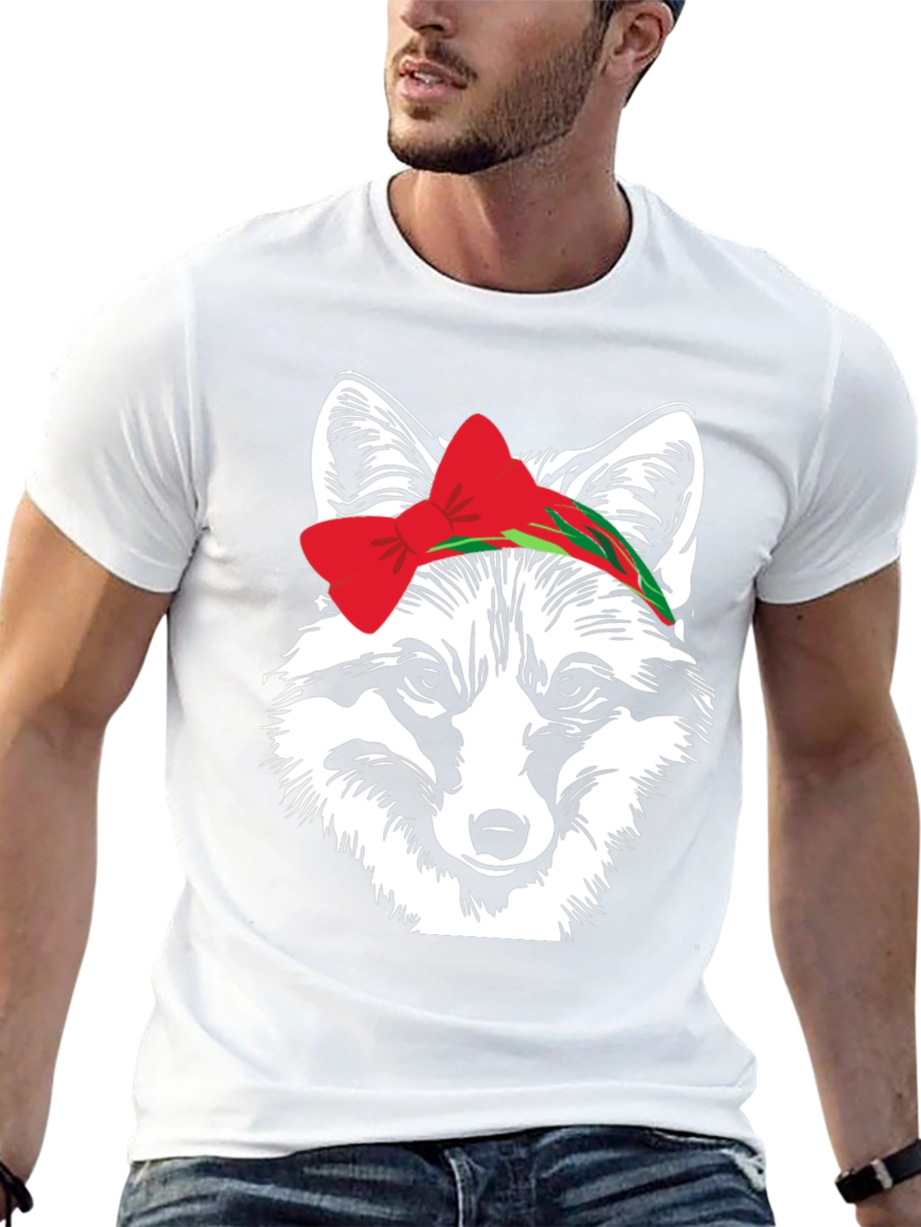 Fox Head T-Shirt with Bow