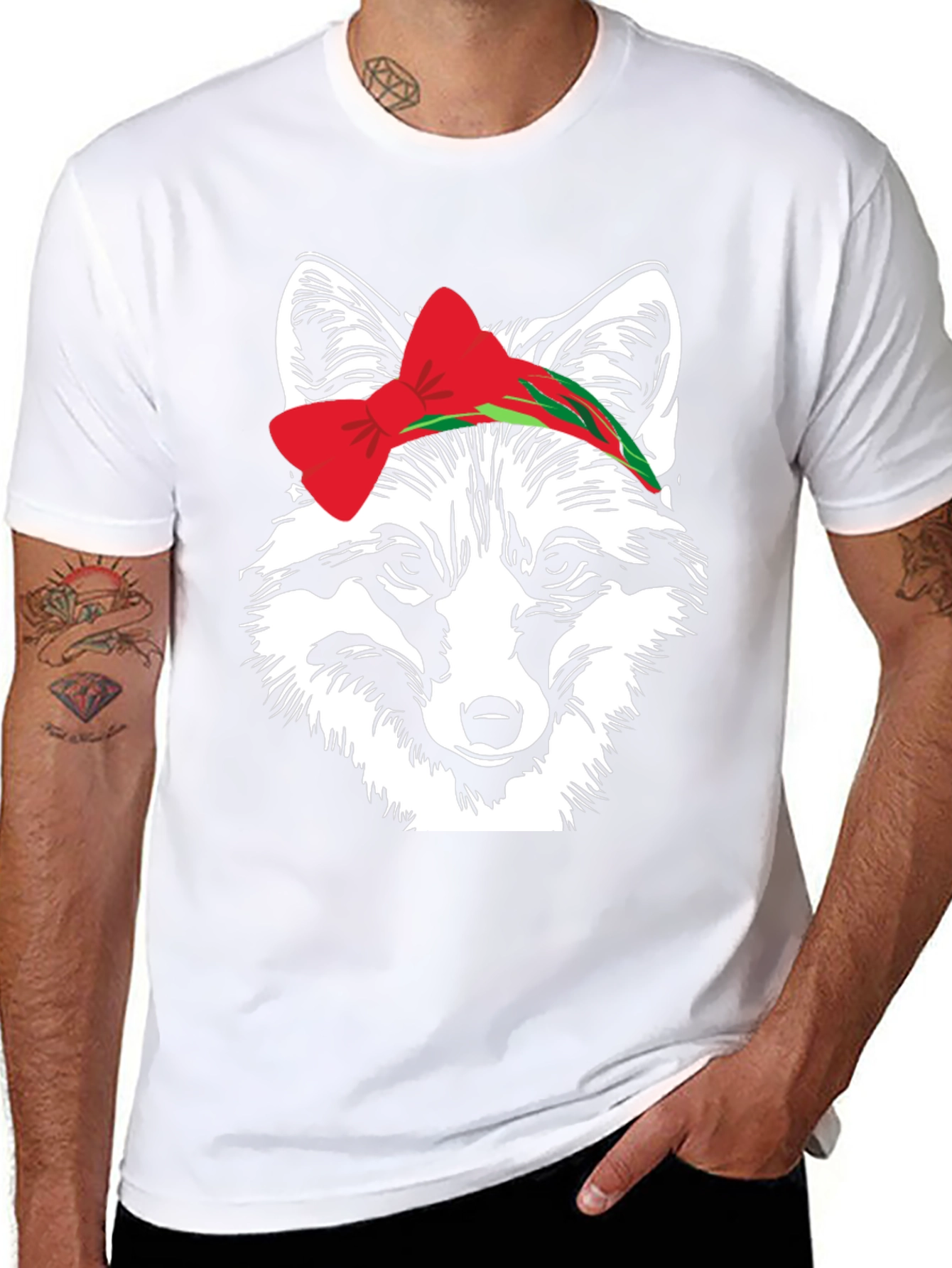 Fox Head T-Shirt with Bow