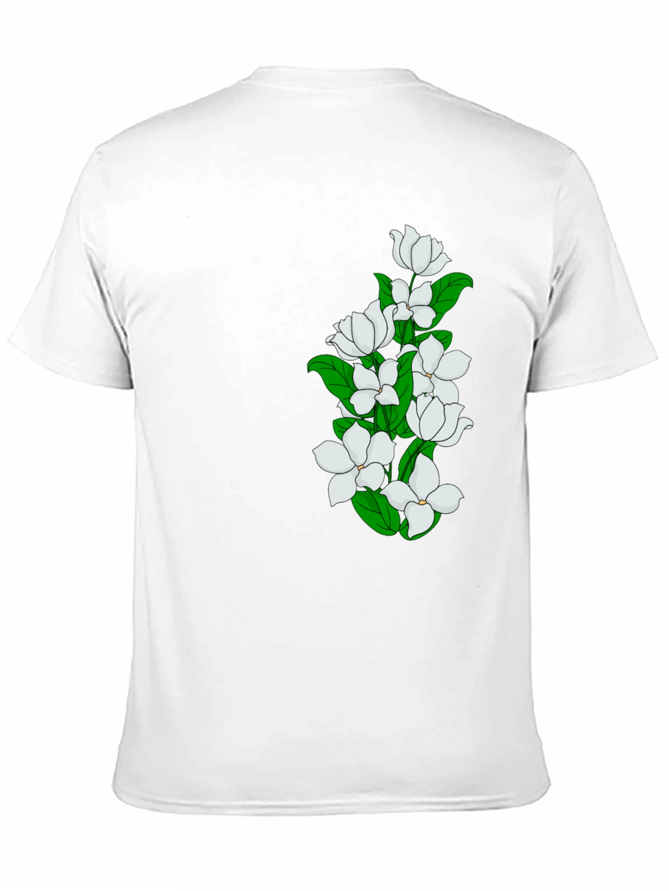 Elegant Black T-Shirt with Floral Design