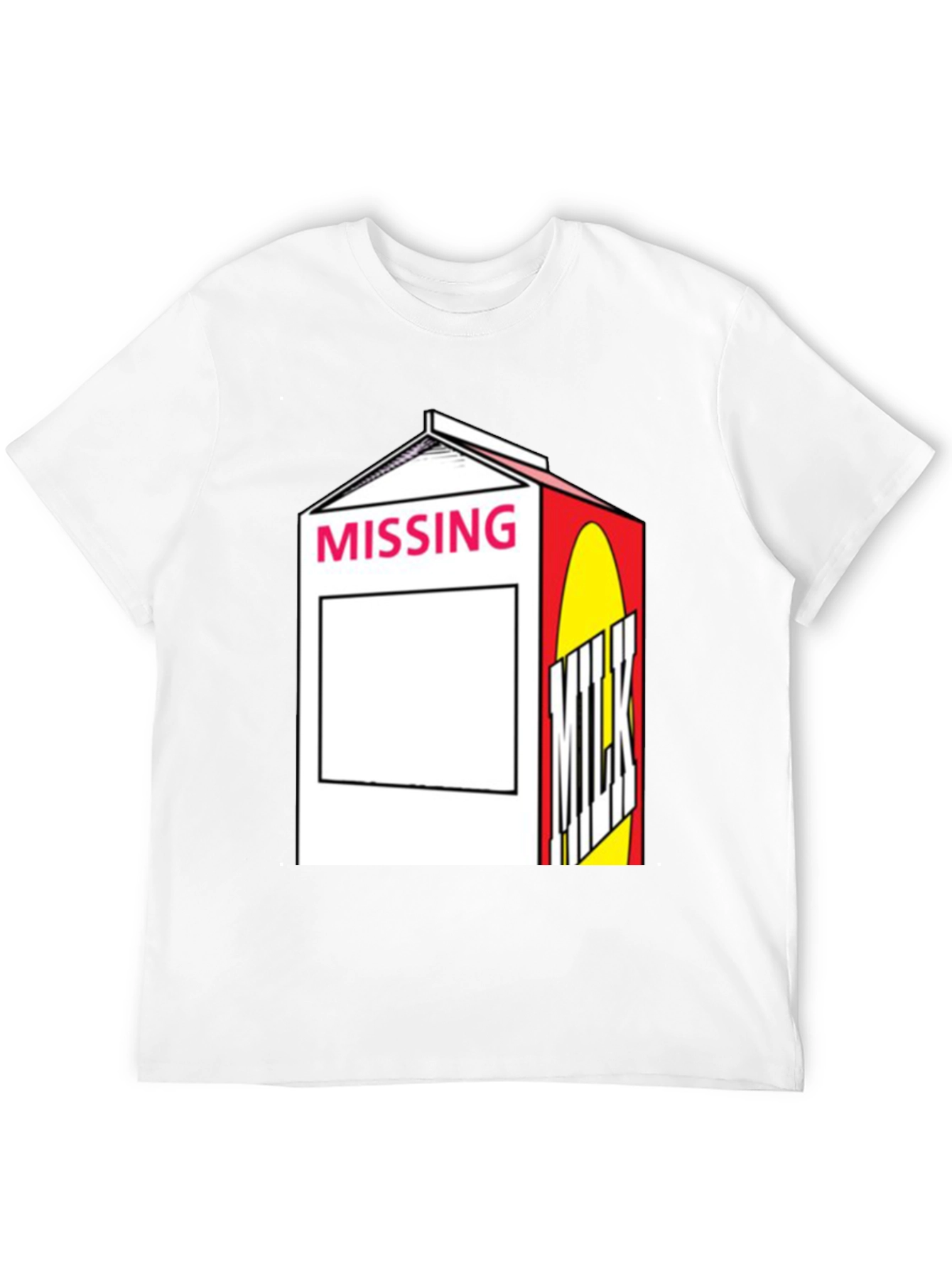 Missing Milk Carton Graphic T-Shirt