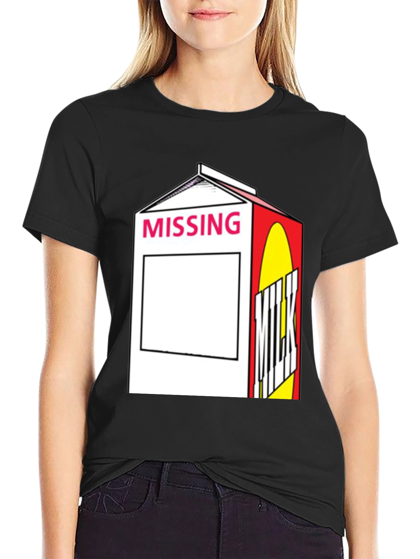 Missing Milk Carton Graphic T-Shirt