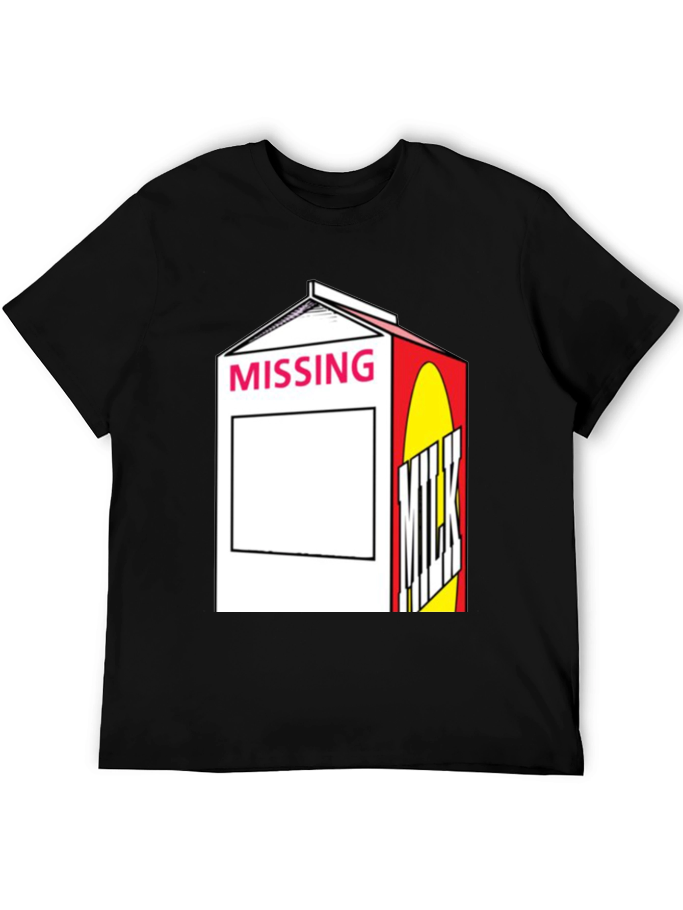 Missing Milk Carton Graphic T-Shirt