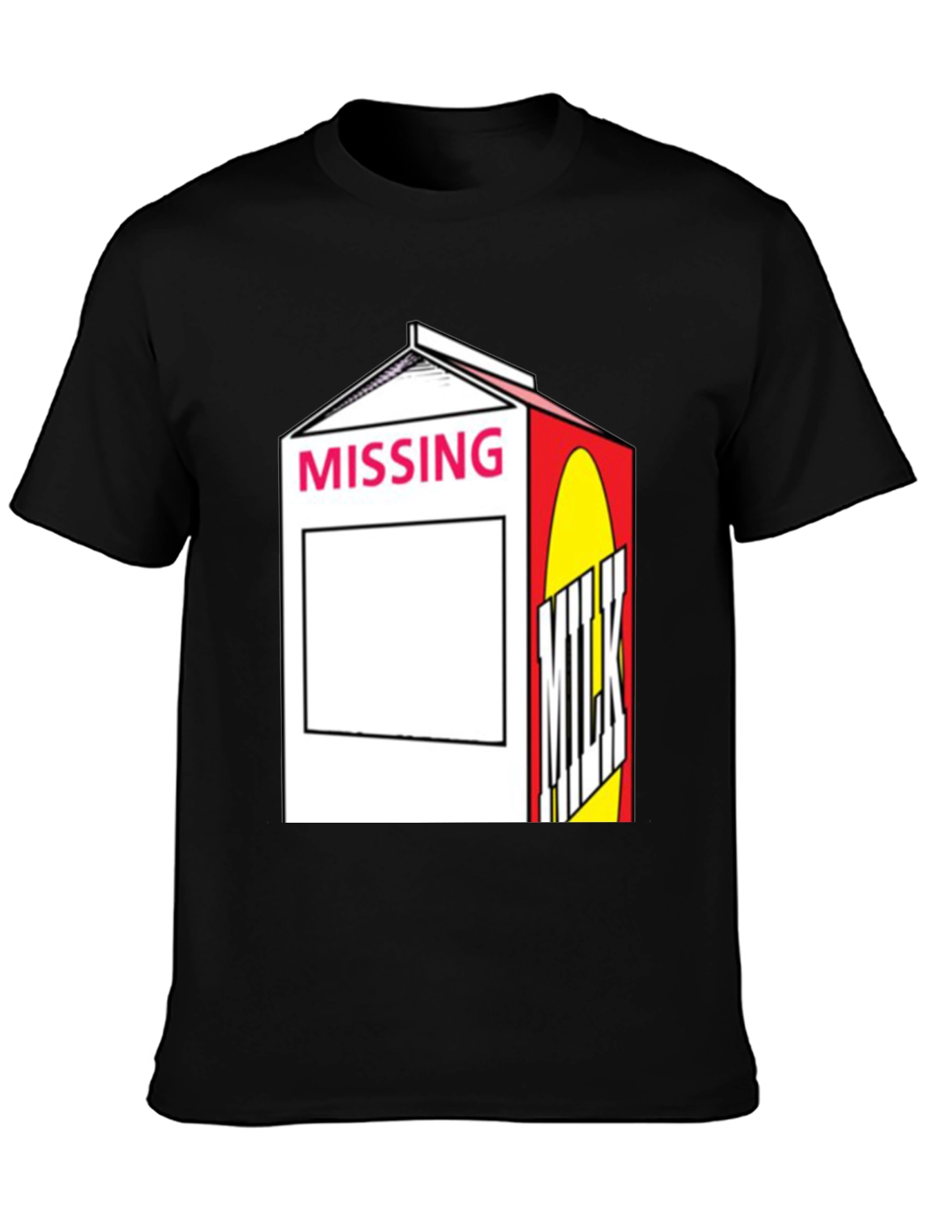 Missing Milk Carton Graphic T-Shirt