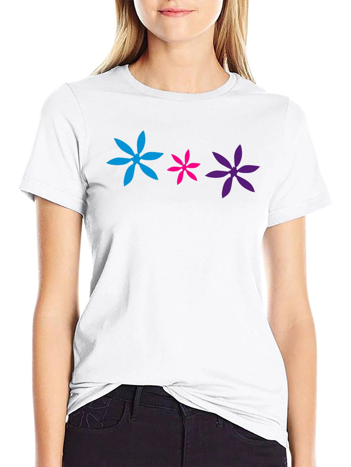 Floral Trio Black T-Shirt