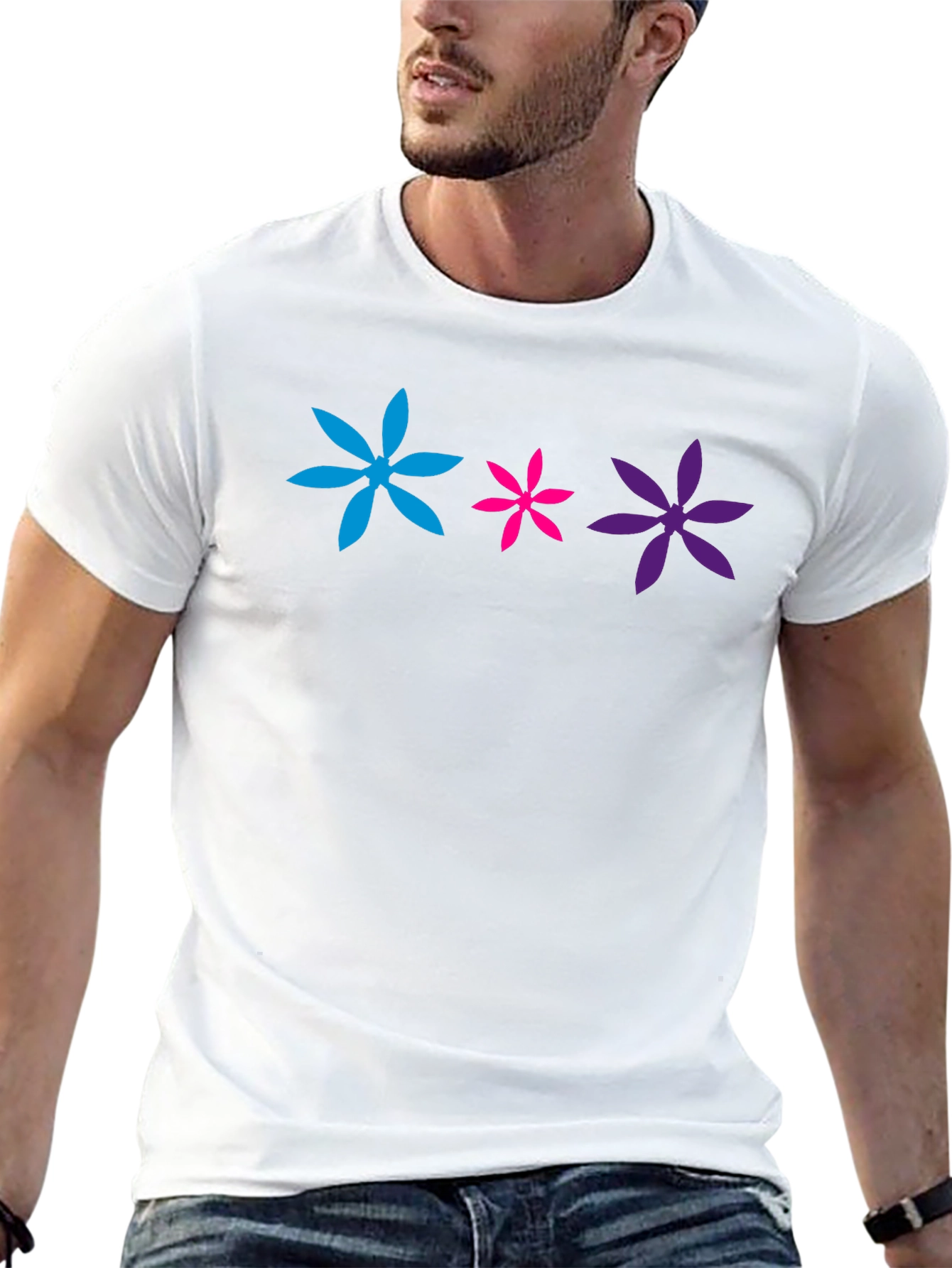 Floral Trio Black T-Shirt