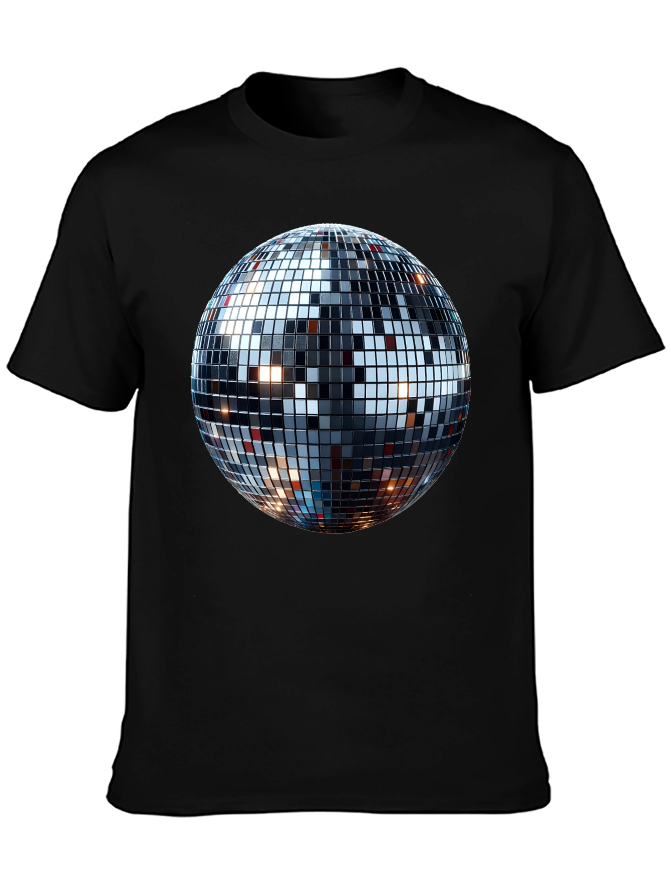 Disco Ball Graphic Tee - Mens Black T-Shirt