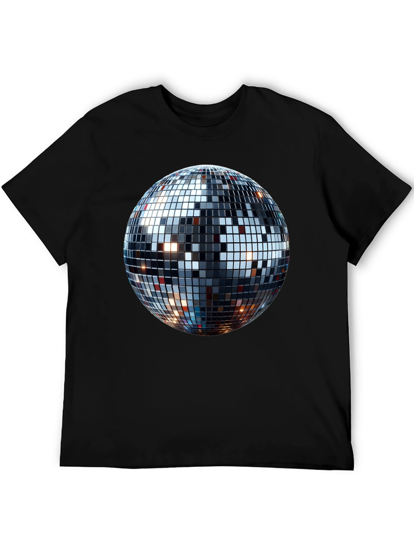 Disco Ball Graphic Tee - Mens Black T-Shirt