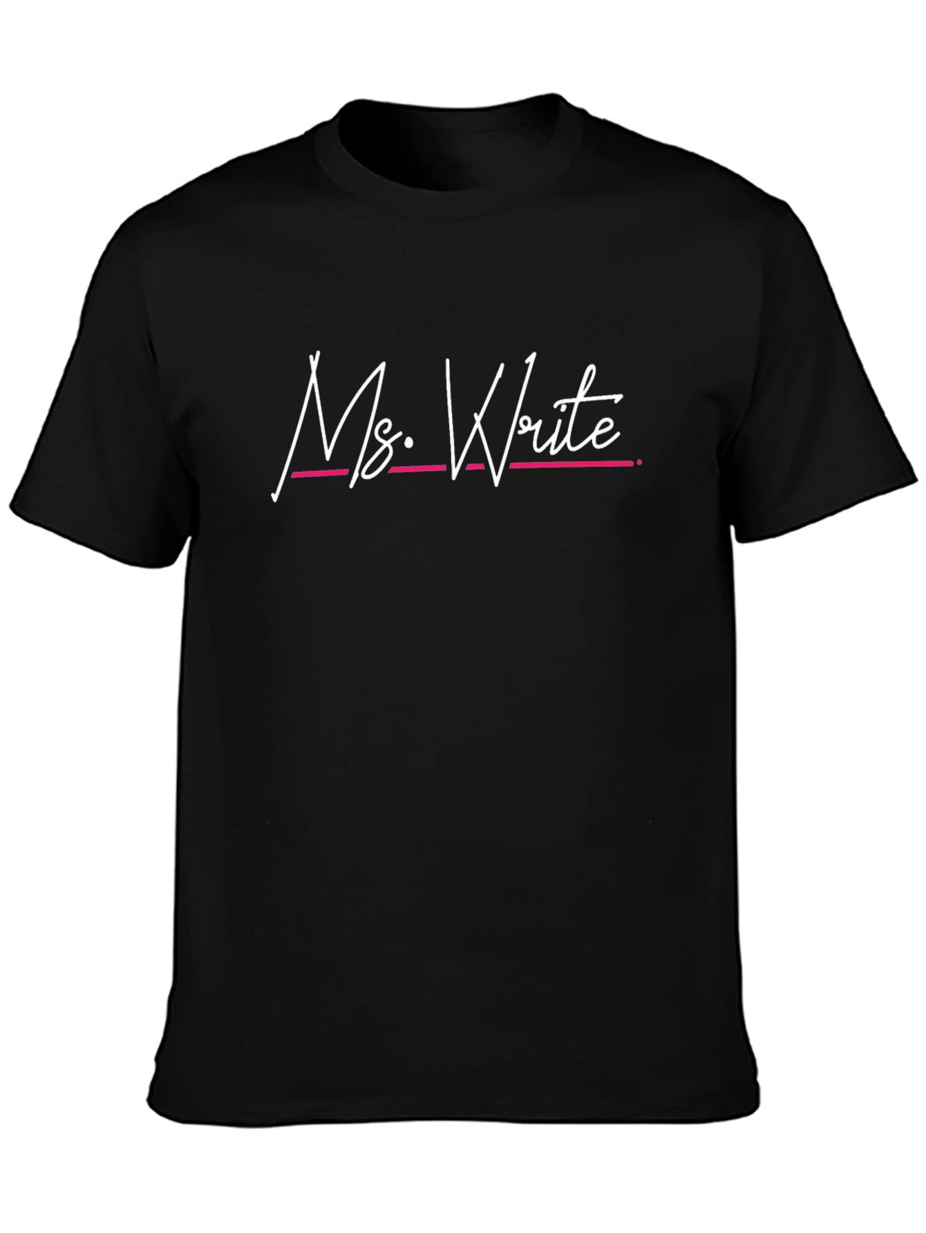 Ms. Write T-Shirt - Black Cotton Graphic Tee