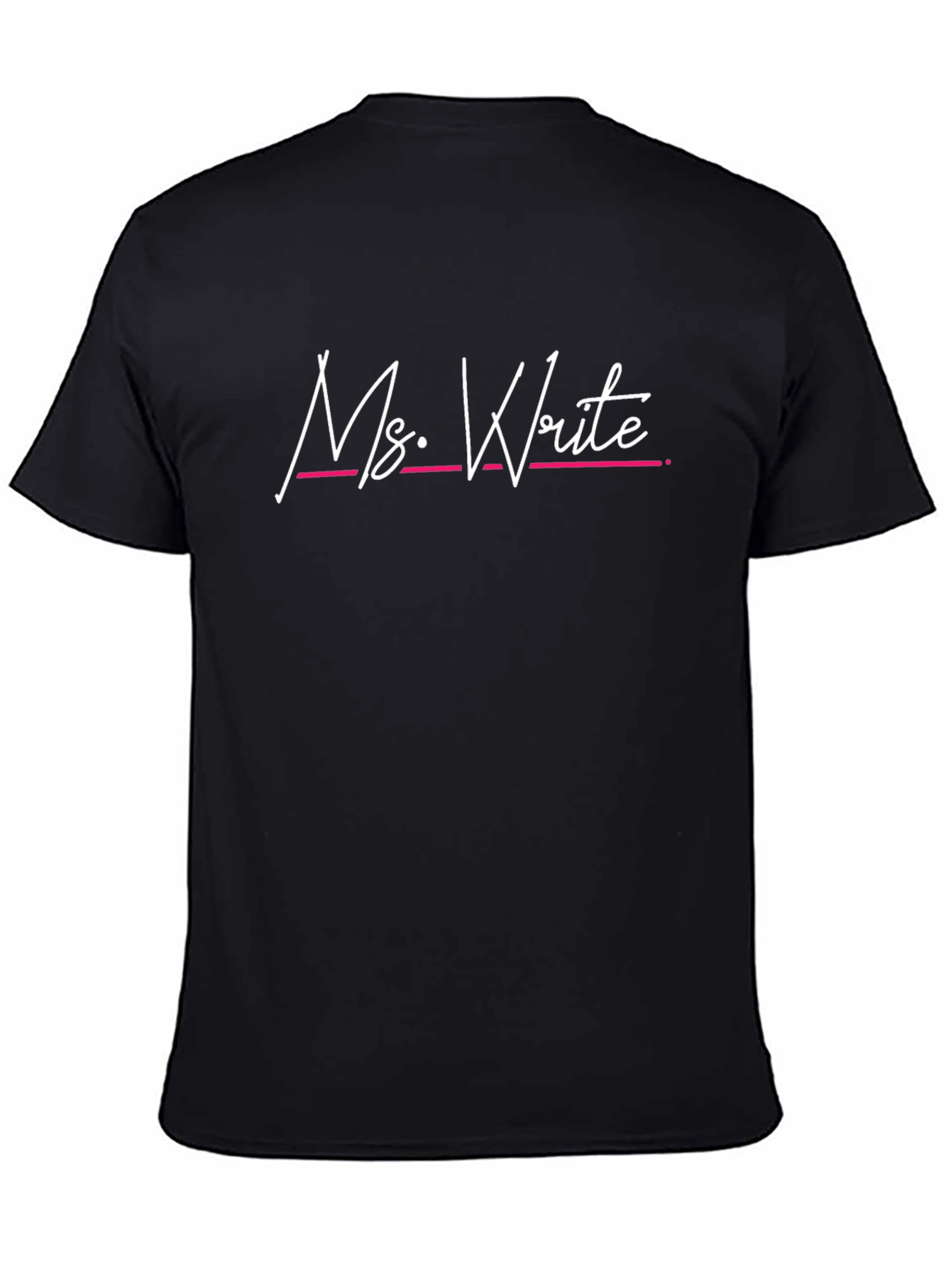 Ms. Write T-Shirt - Black Cotton Graphic Tee