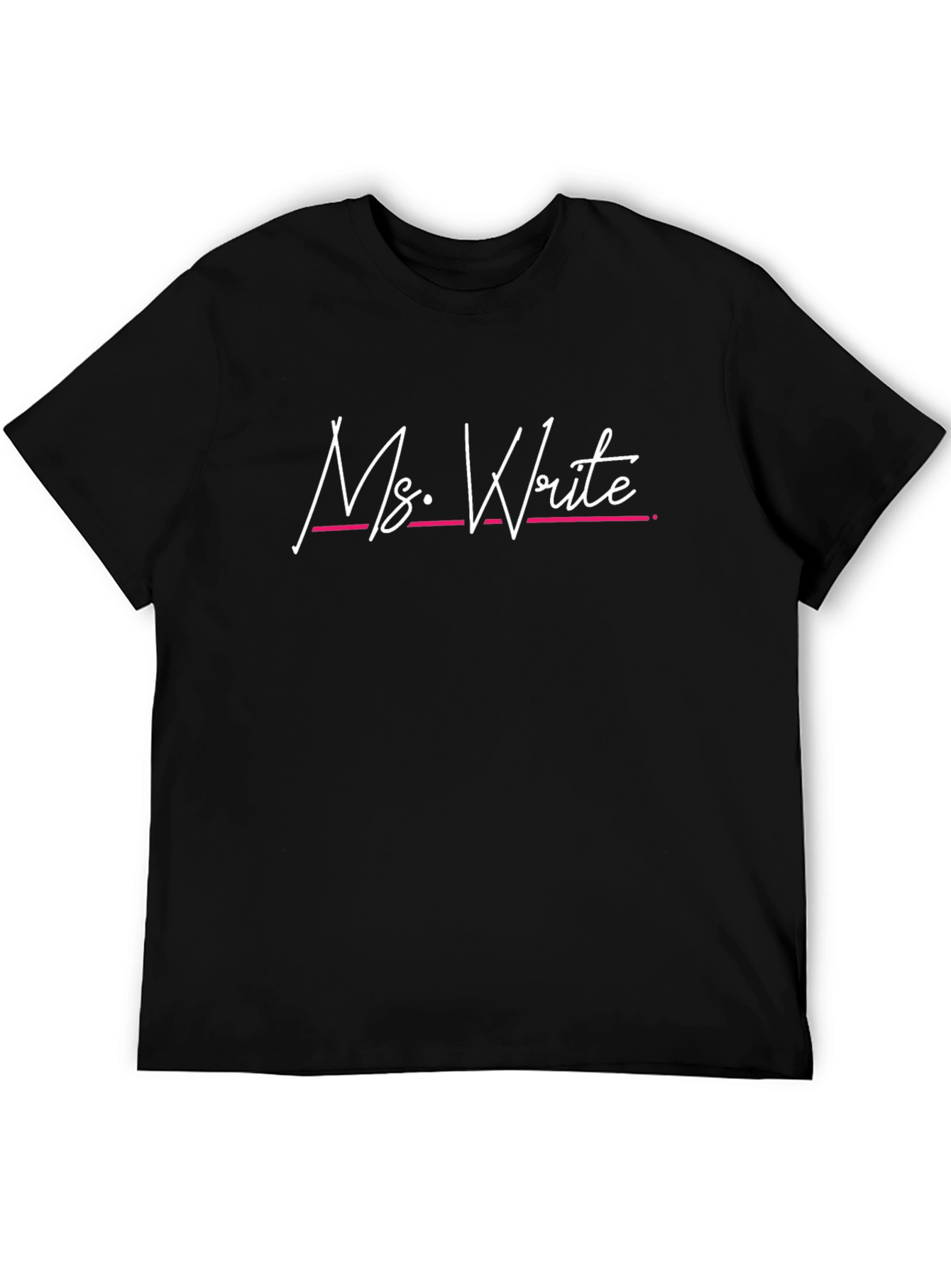 Ms. Write T-Shirt - Black Cotton Graphic Tee