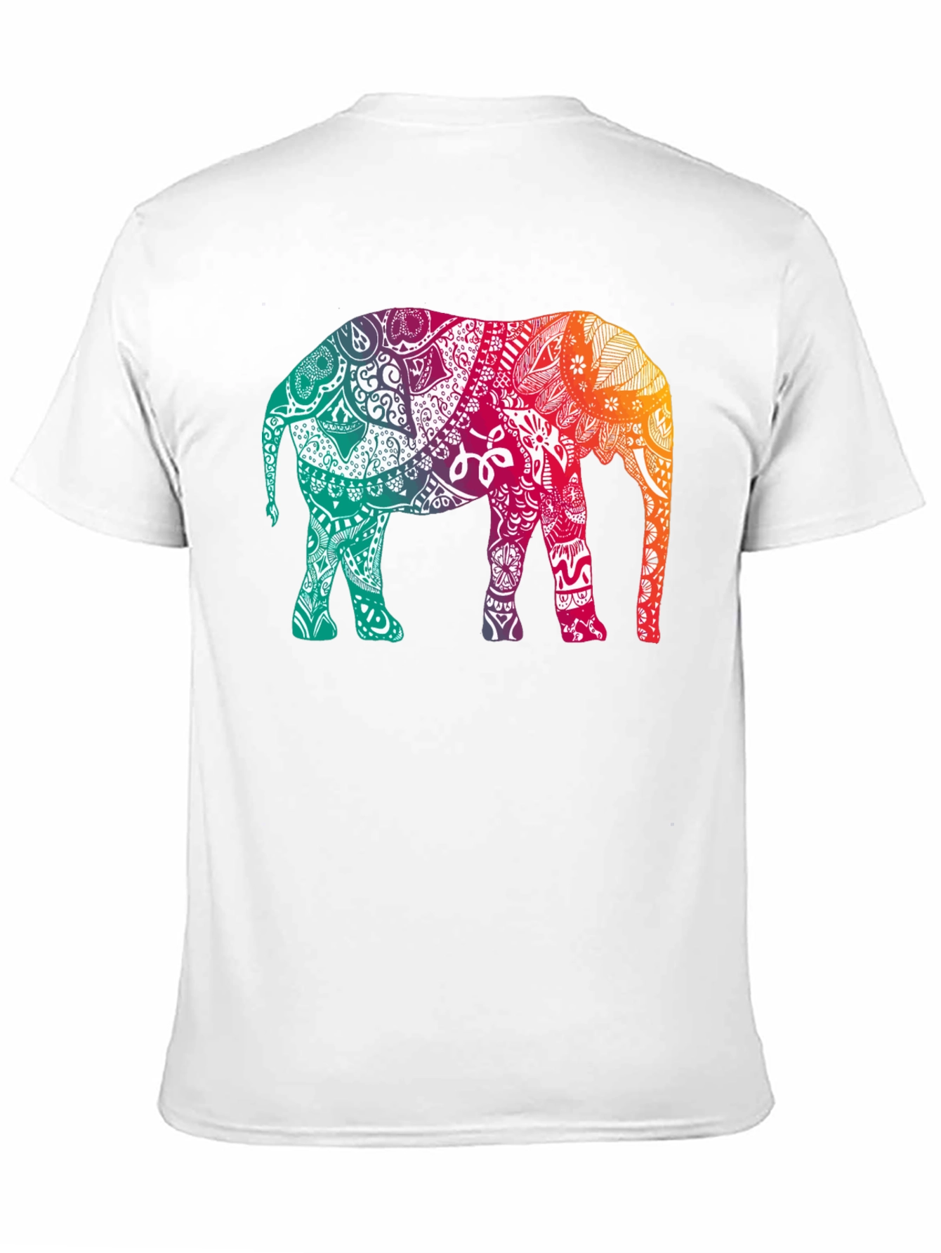 Elephant Mandala Graphic Tee - Stylish Mens Black T-Shirt