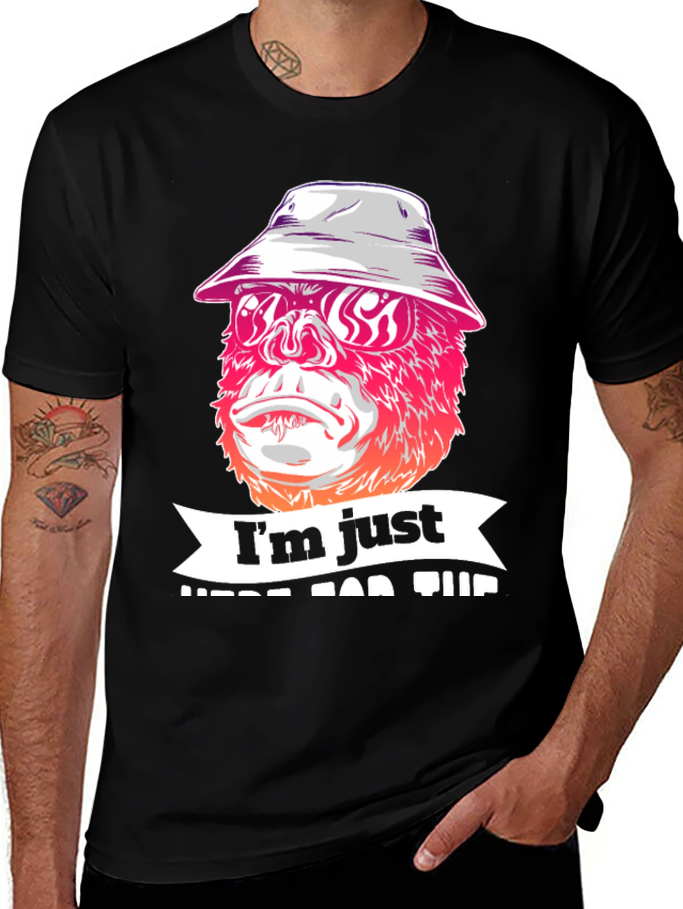Im Just Here For The Vibes Graphic T-Shirt