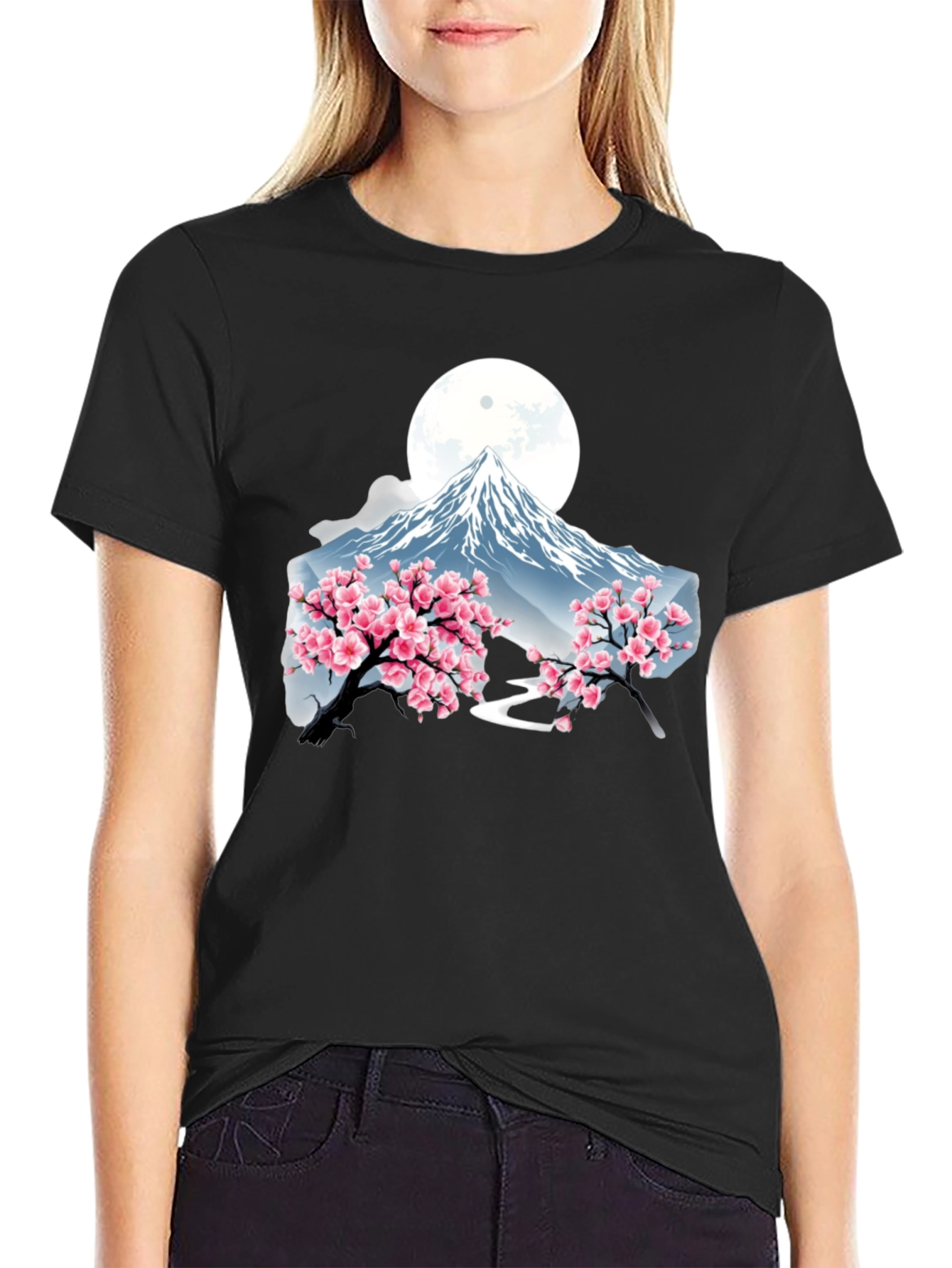 Mount Fuji Cherry Blossom T-Shirt