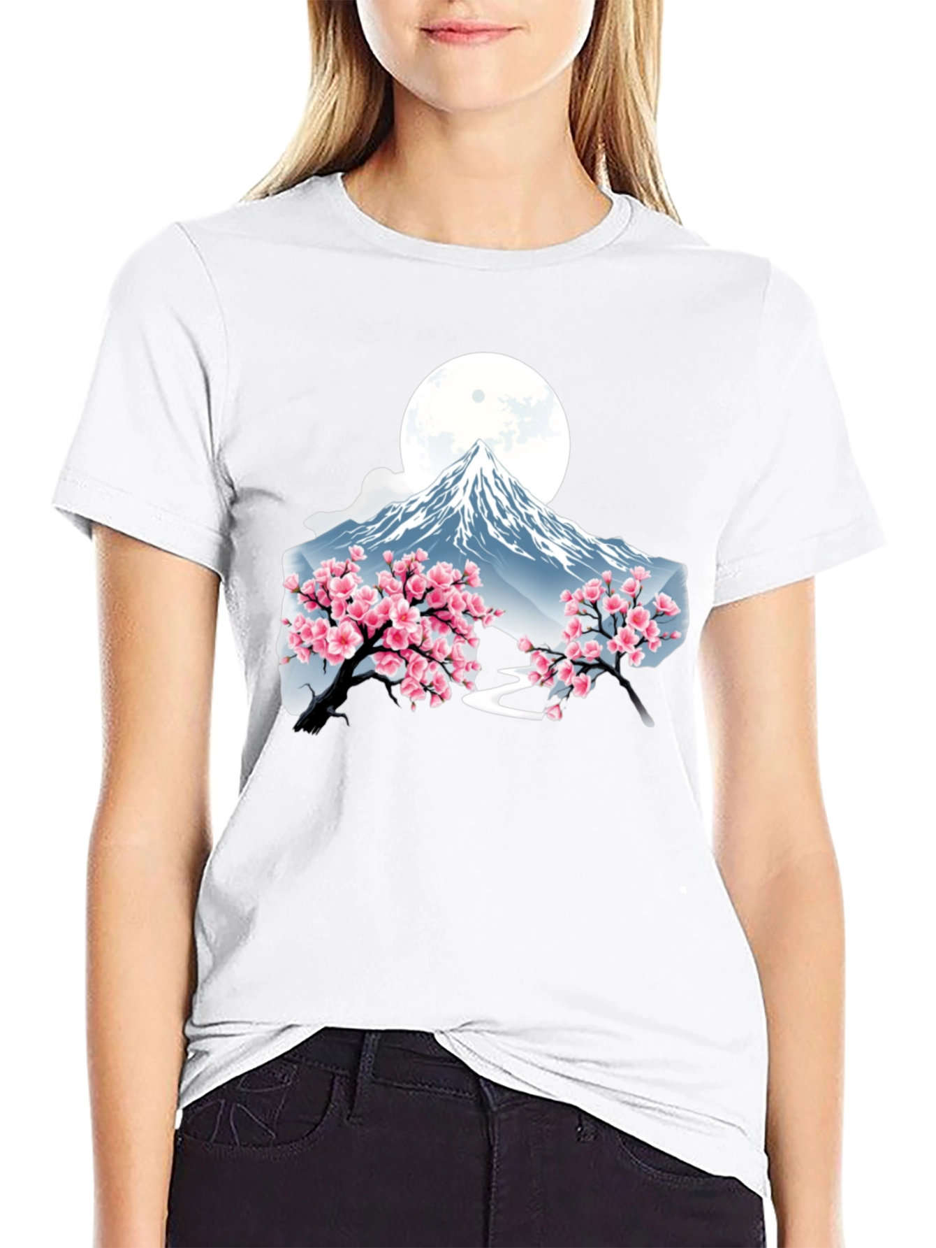 Mount Fuji Cherry Blossom T-Shirt