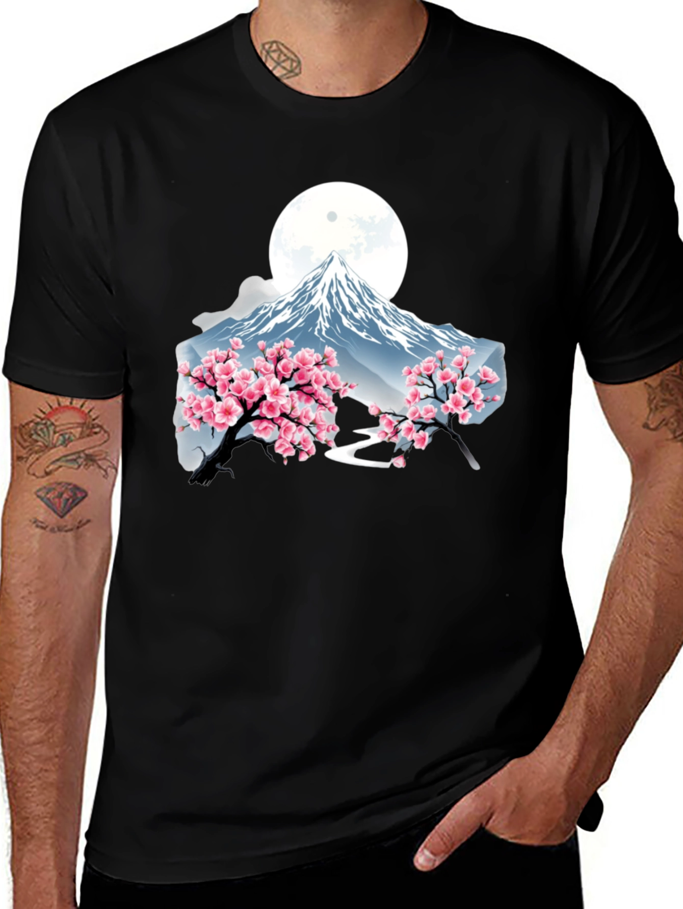 Mount Fuji Cherry Blossom T-Shirt