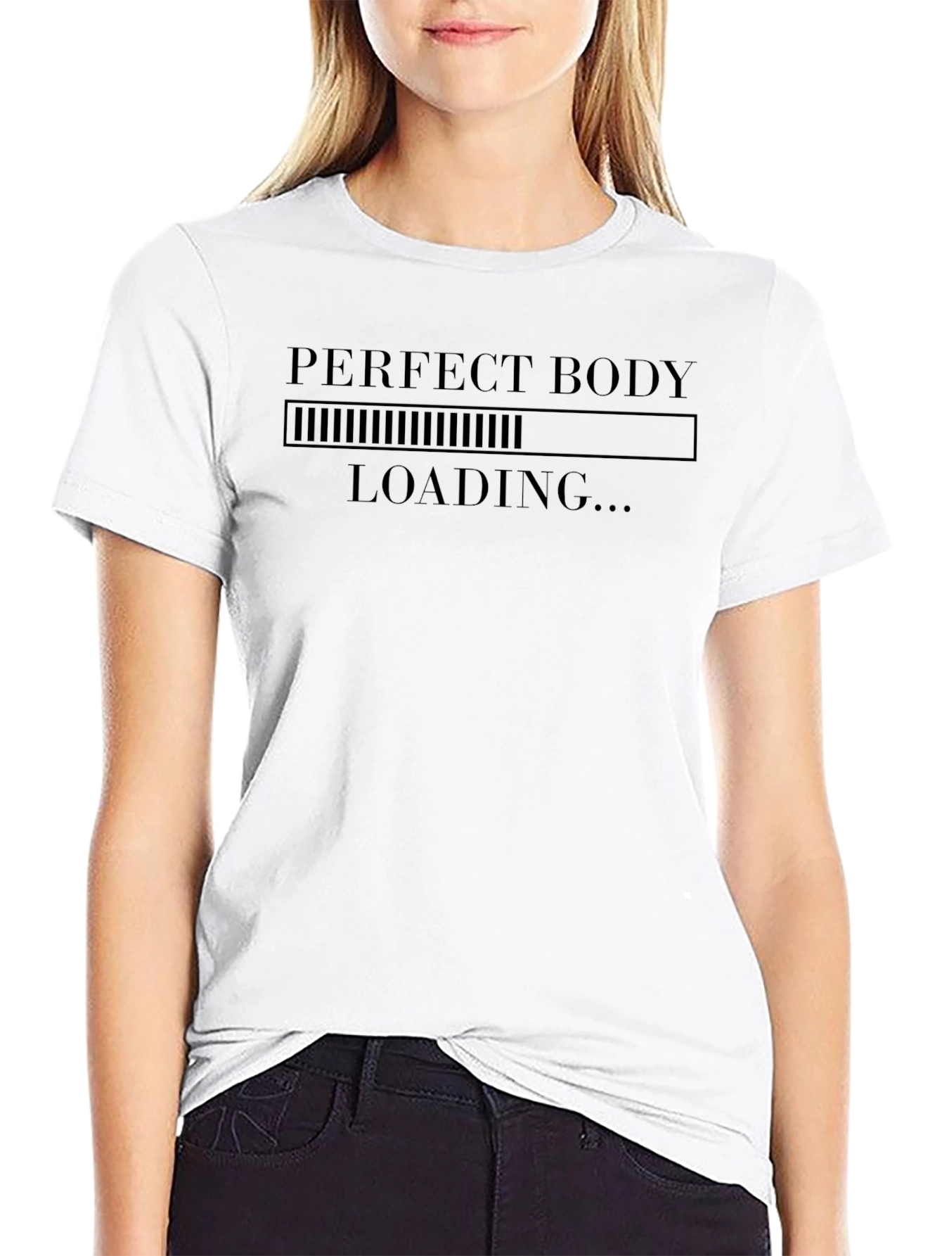 Perfect Body Loading Funny Graphic T-Shirt