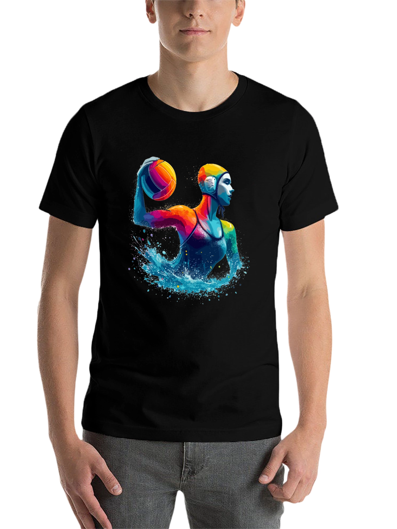 Water Polo Player Graphic T-Shirt