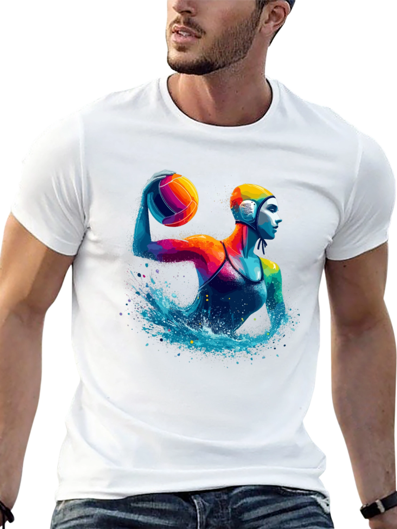 Water Polo Player Graphic T-Shirt