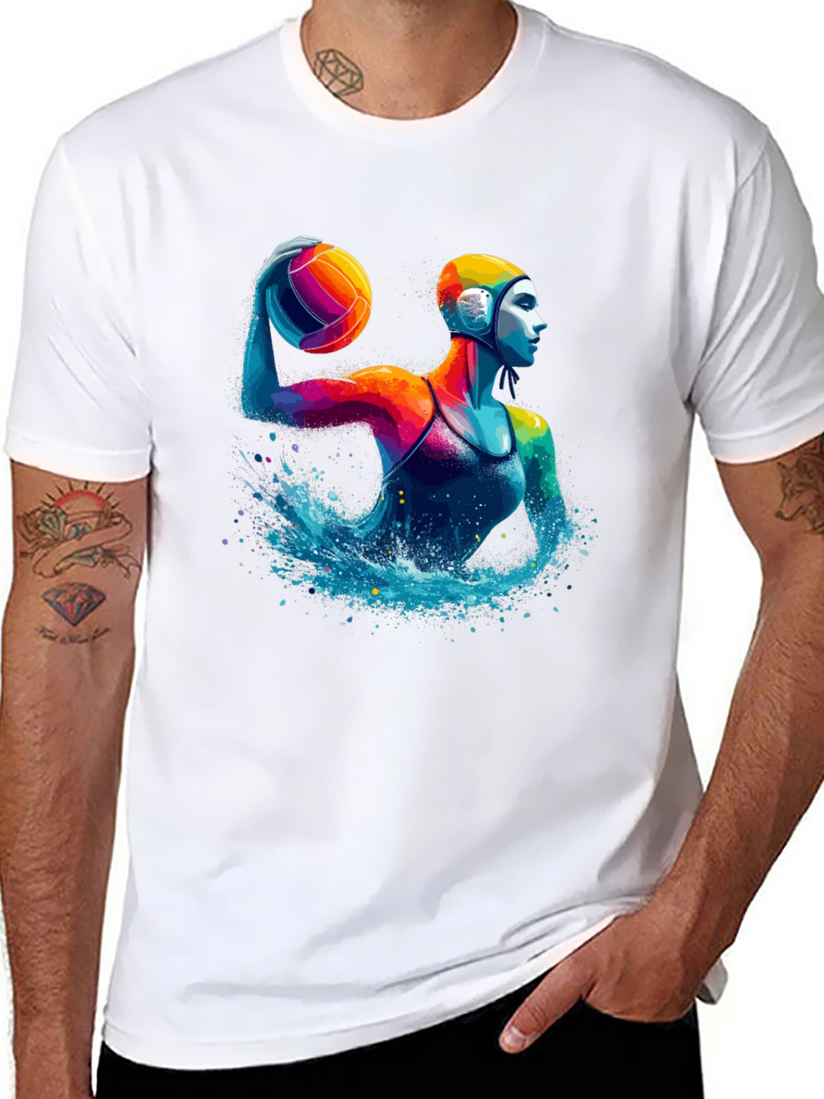 Water Polo Player Graphic T-Shirt