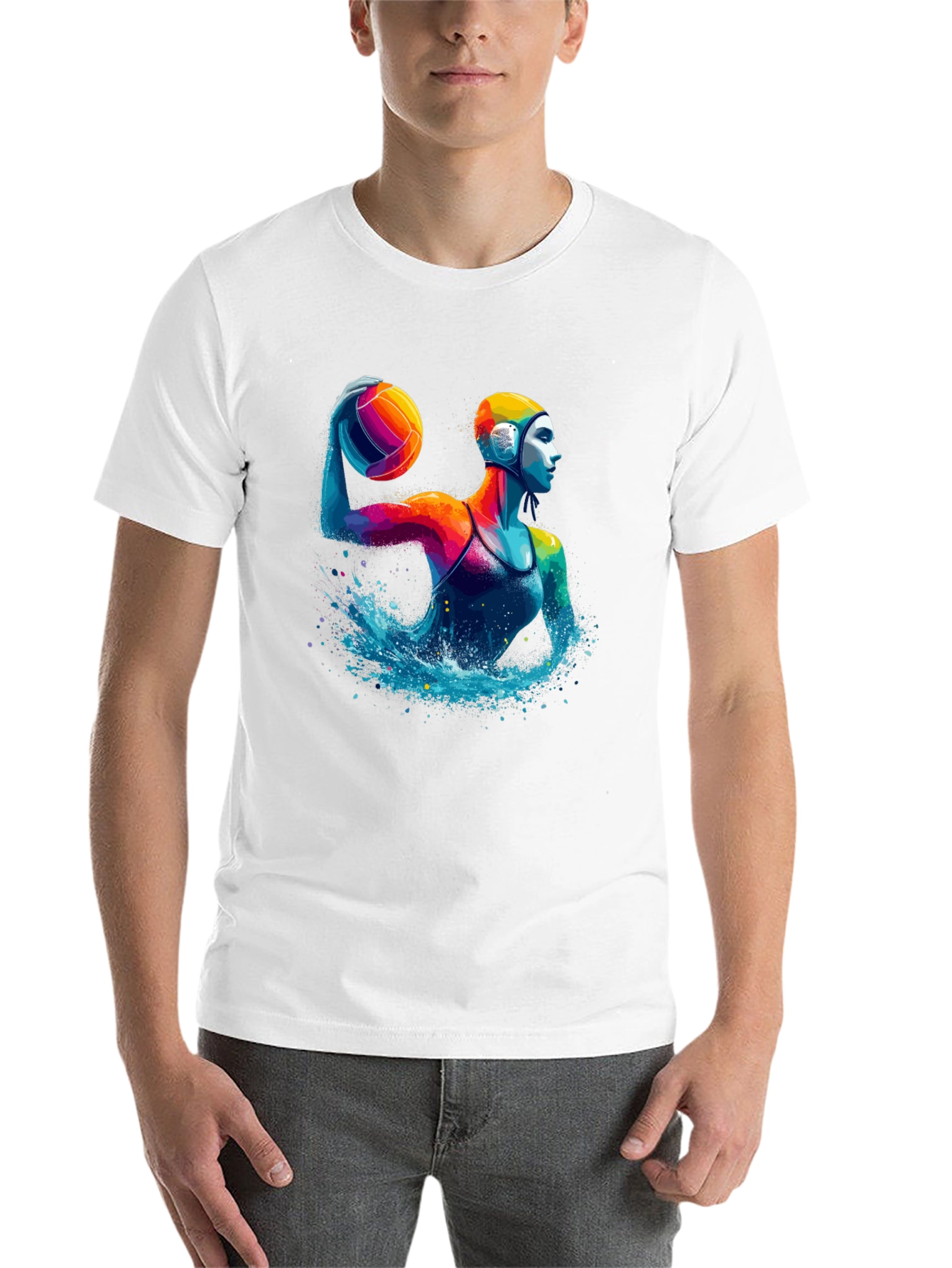 Water Polo Player Graphic T-Shirt