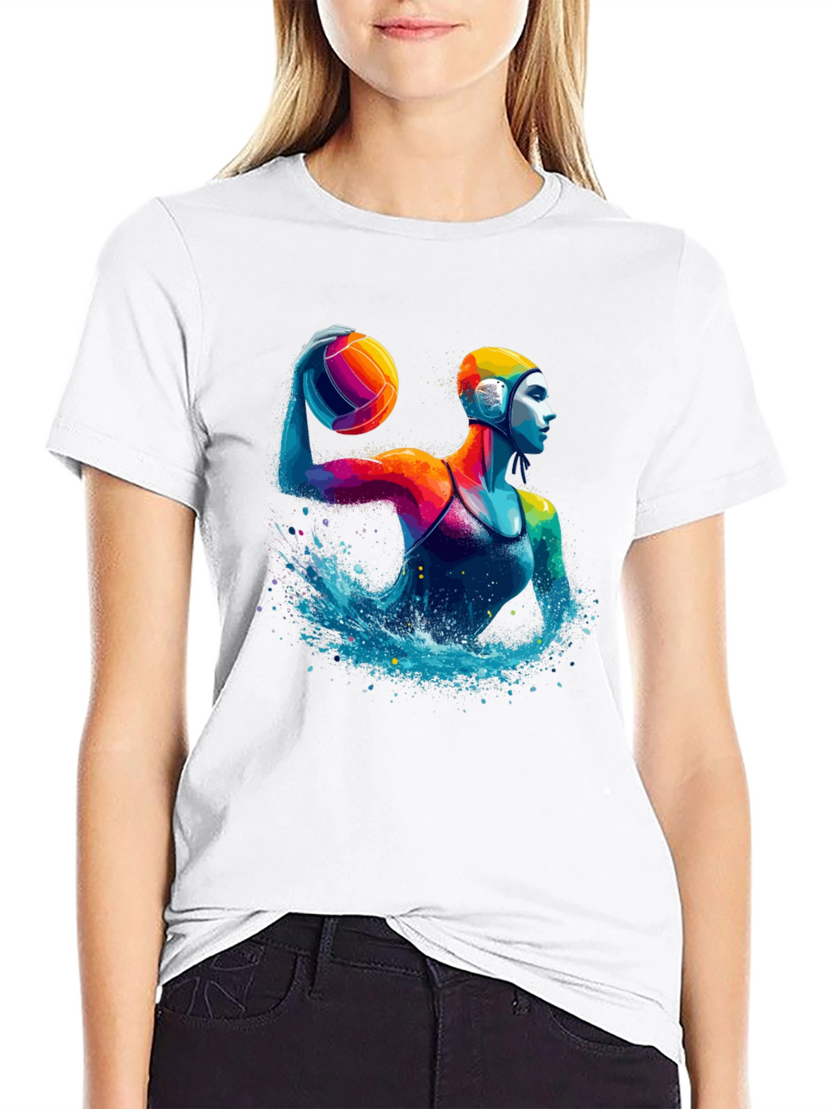 Water Polo Player Graphic T-Shirt