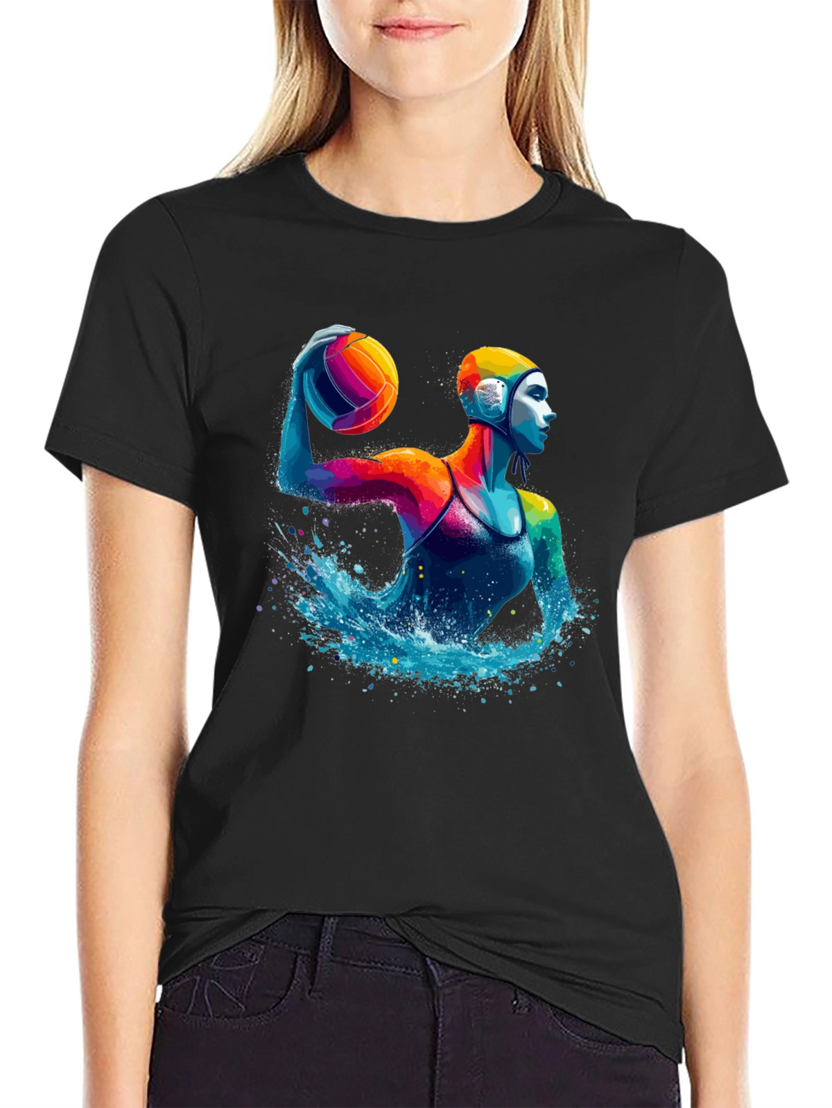 Water Polo Player Graphic T-Shirt