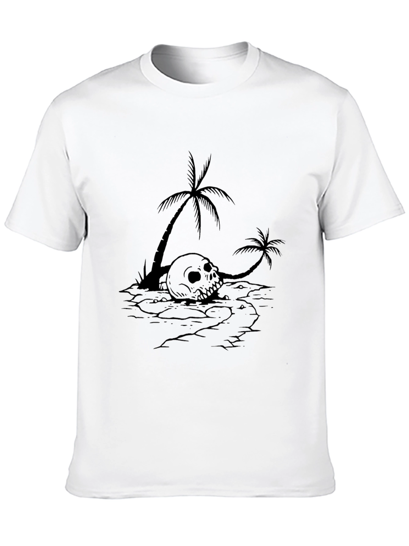 Skull & Palm Tree Graphic Tee