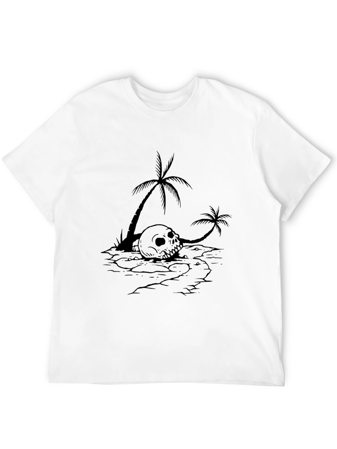 Skull & Palm Tree Graphic Tee