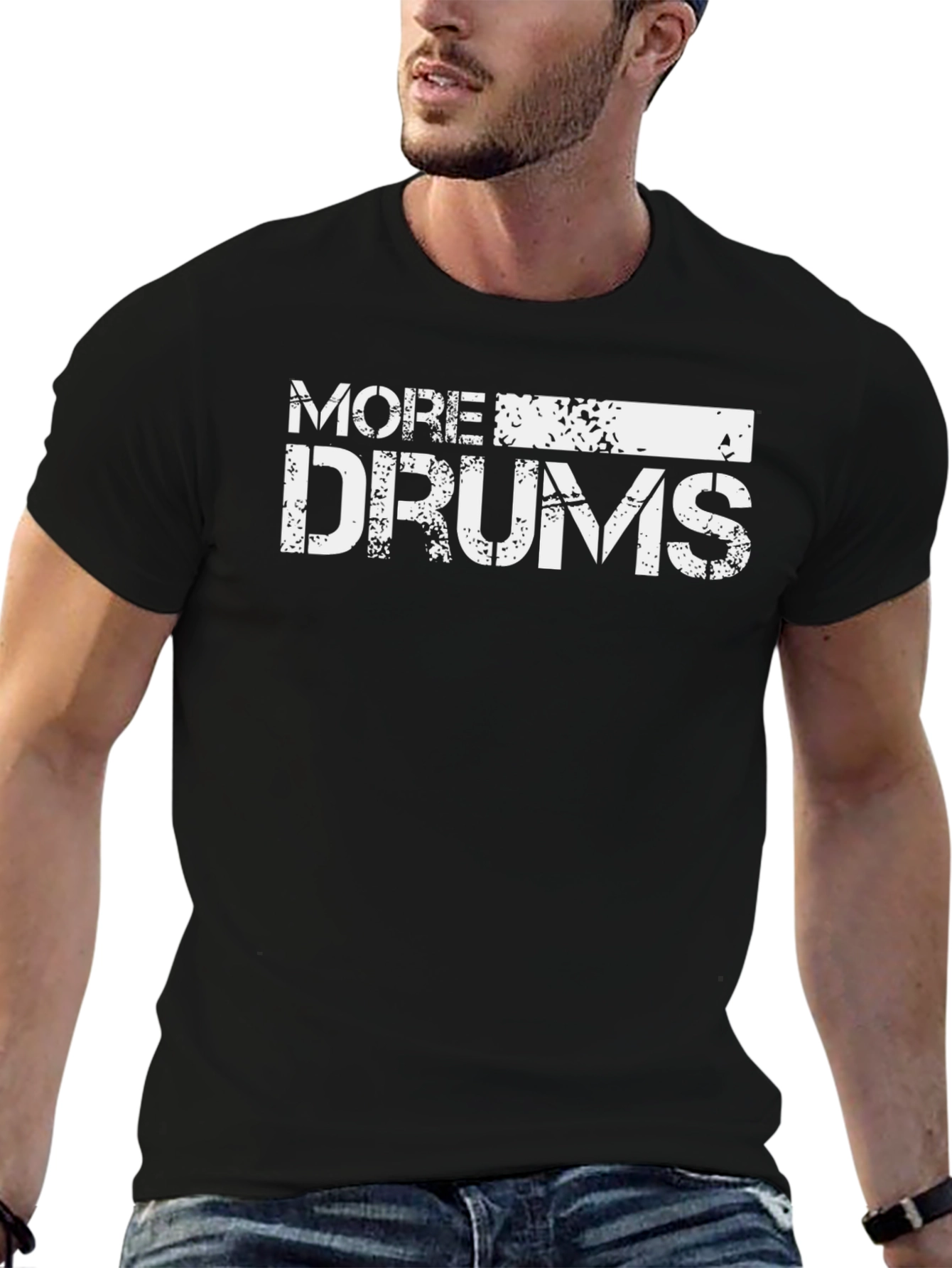 More Drums T-Shirt - Distressed Style