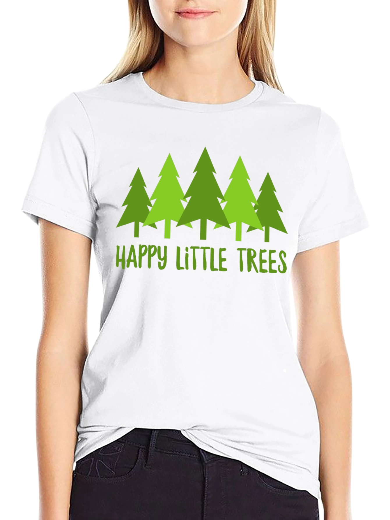 Happy Little Trees Graphic T-Shirt - Nature Lover Tee