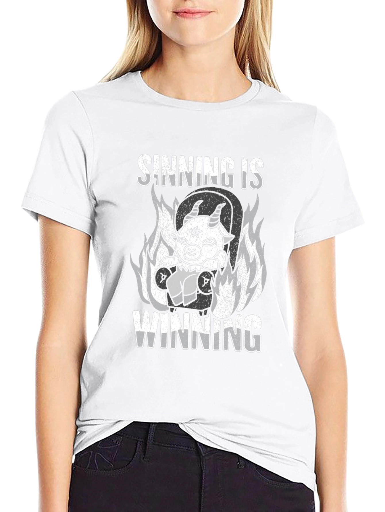 Sinning Is Winning Graphic T-Shirt
