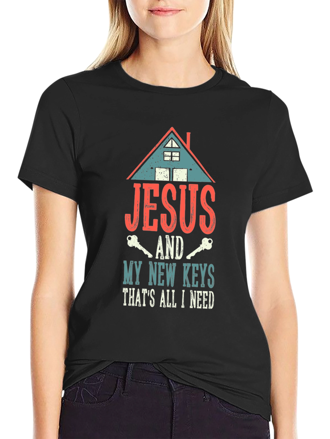 Jesus and My New Keys Graphic T-Shirt