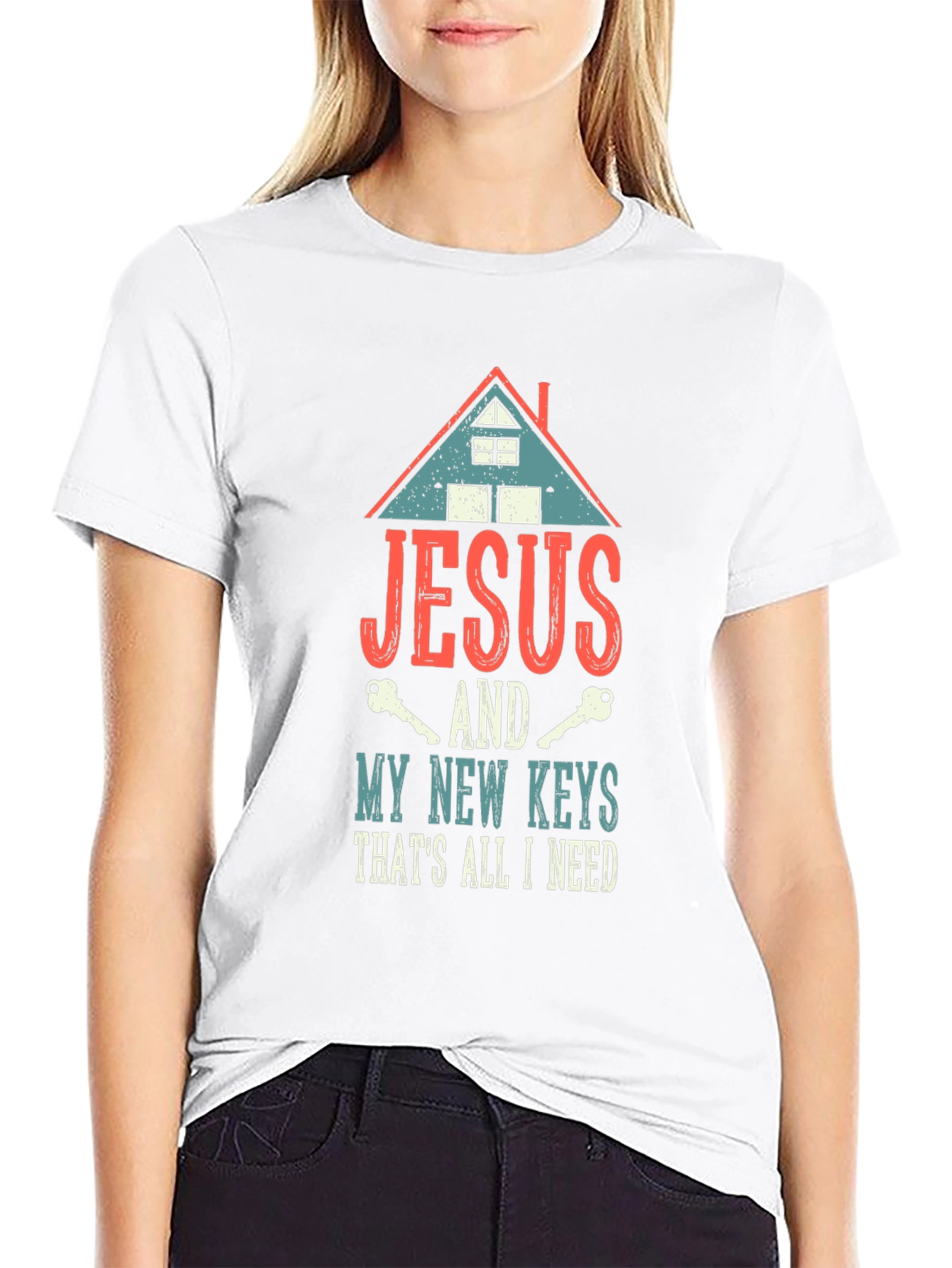 Jesus and My New Keys Graphic T-Shirt