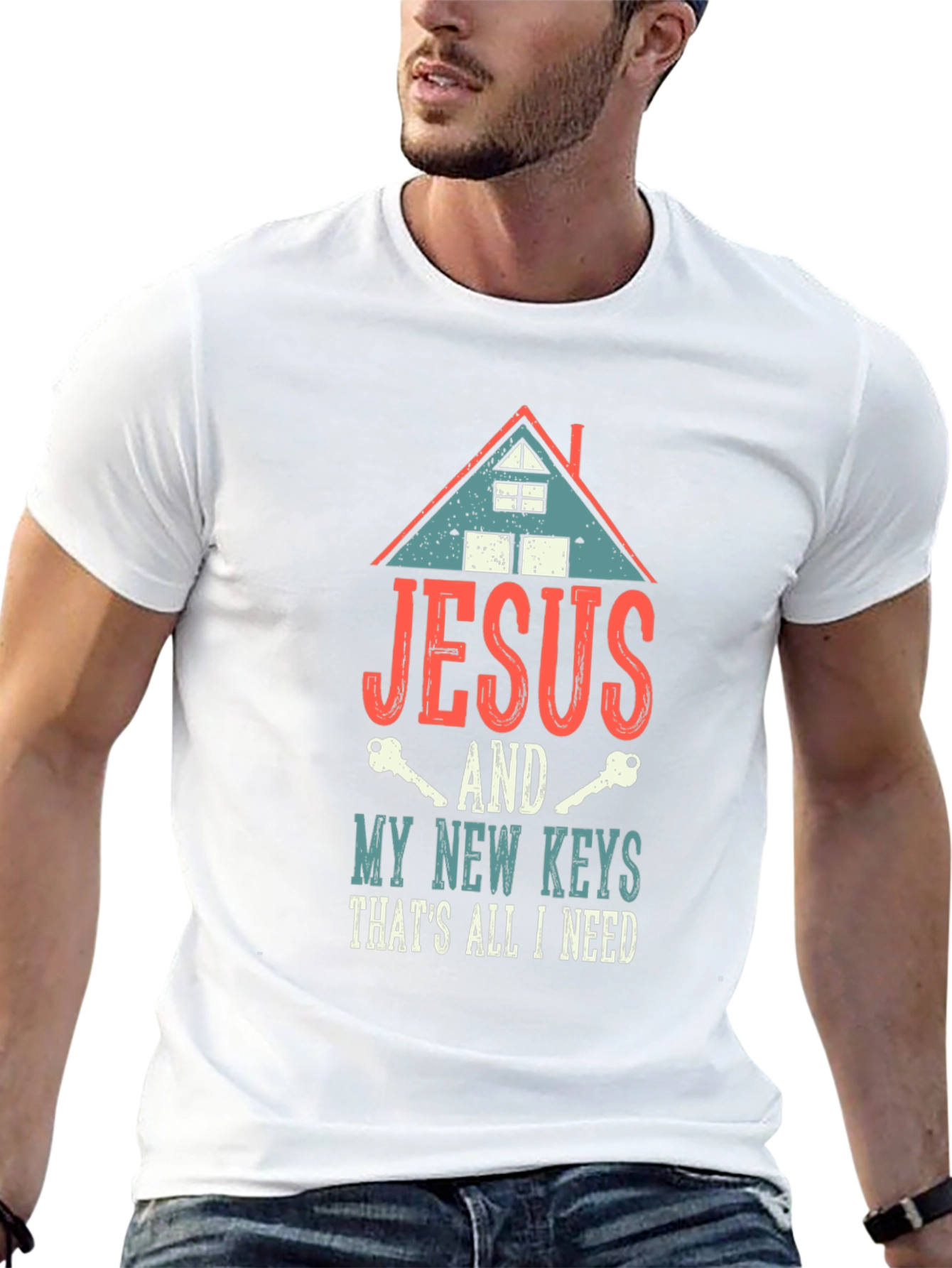 Jesus and My New Keys Graphic T-Shirt