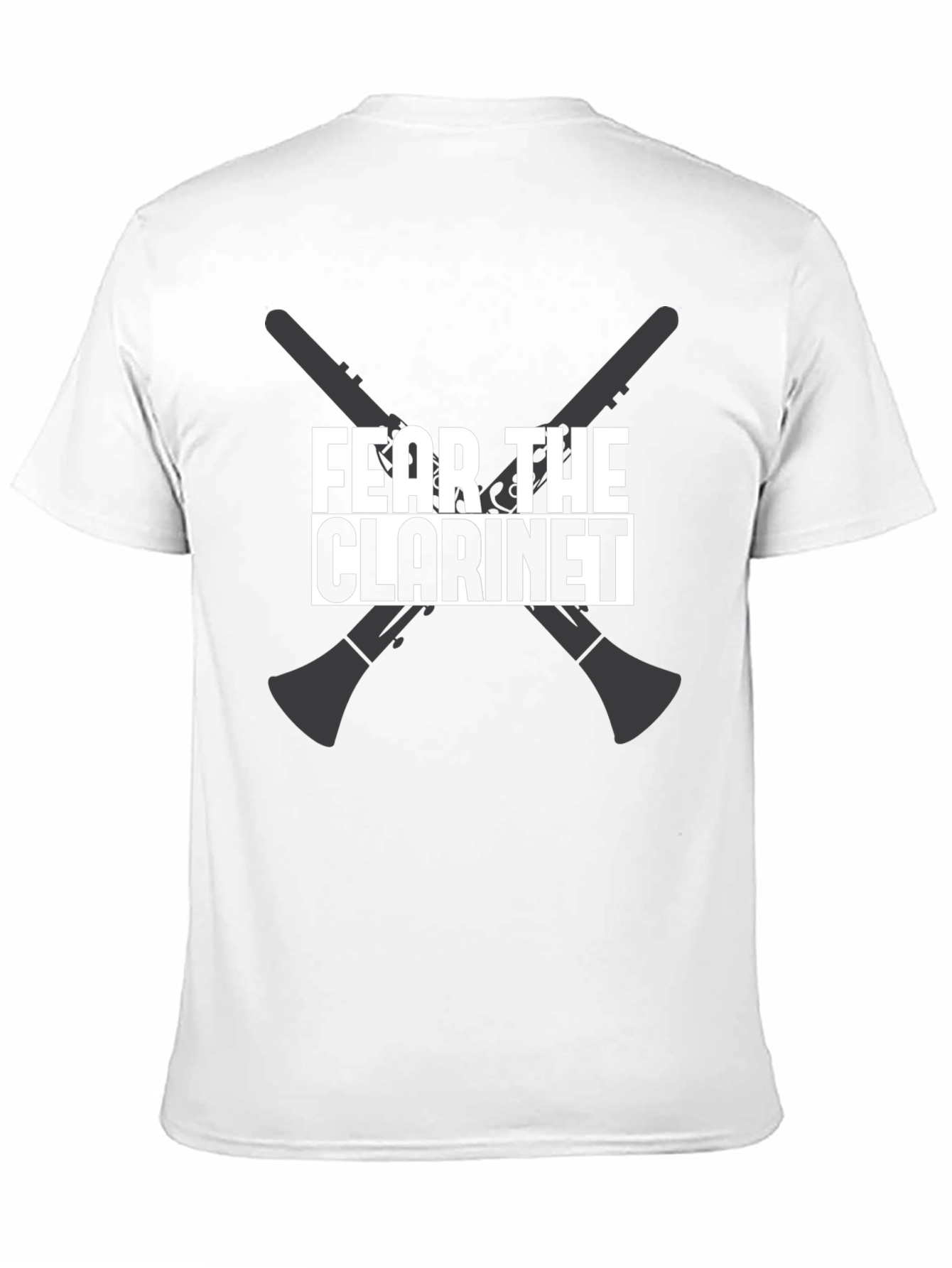 Fear The Clarinet Funny Musician Black T-Shirt