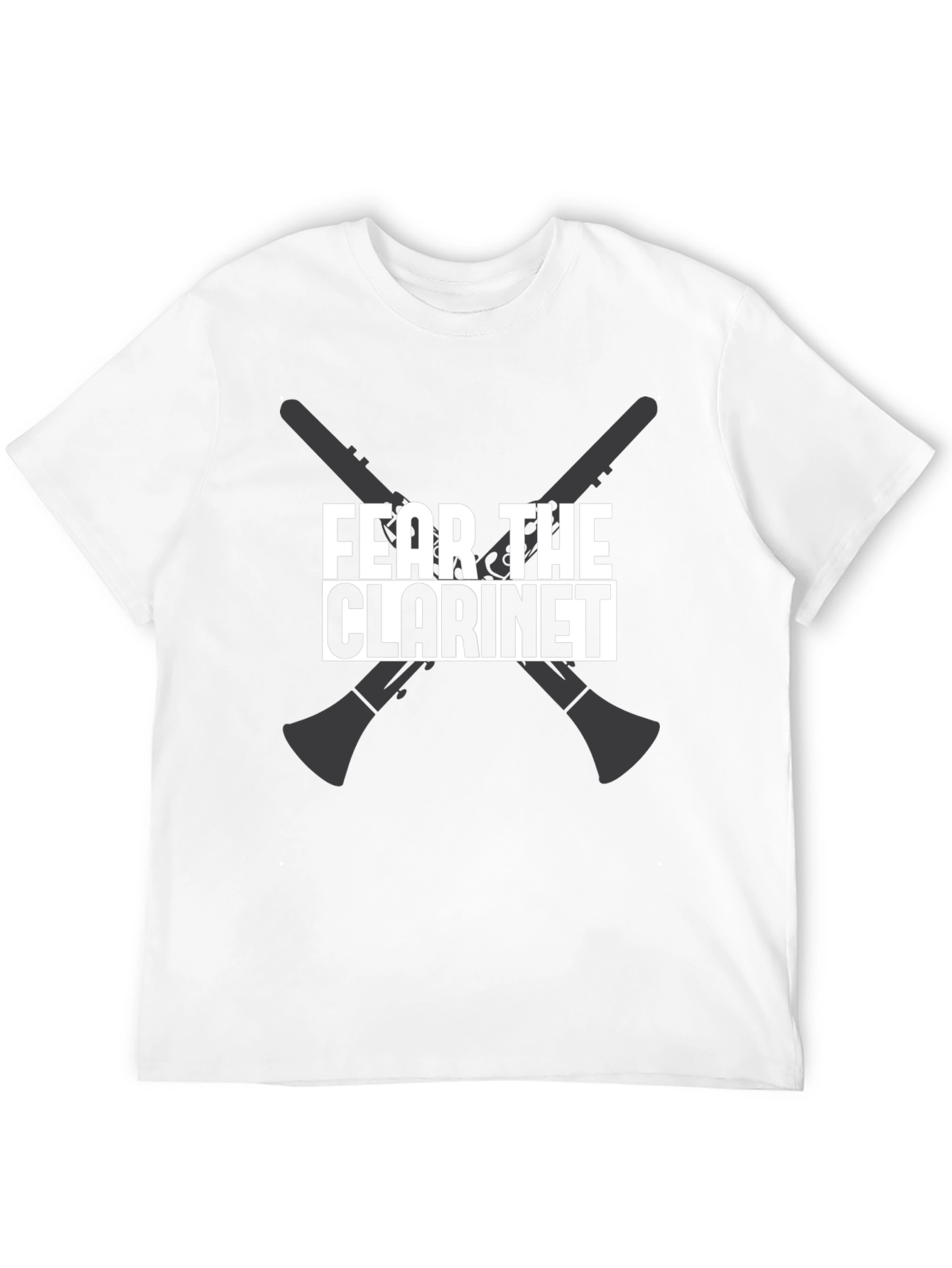 Fear The Clarinet Funny Musician Black T-Shirt