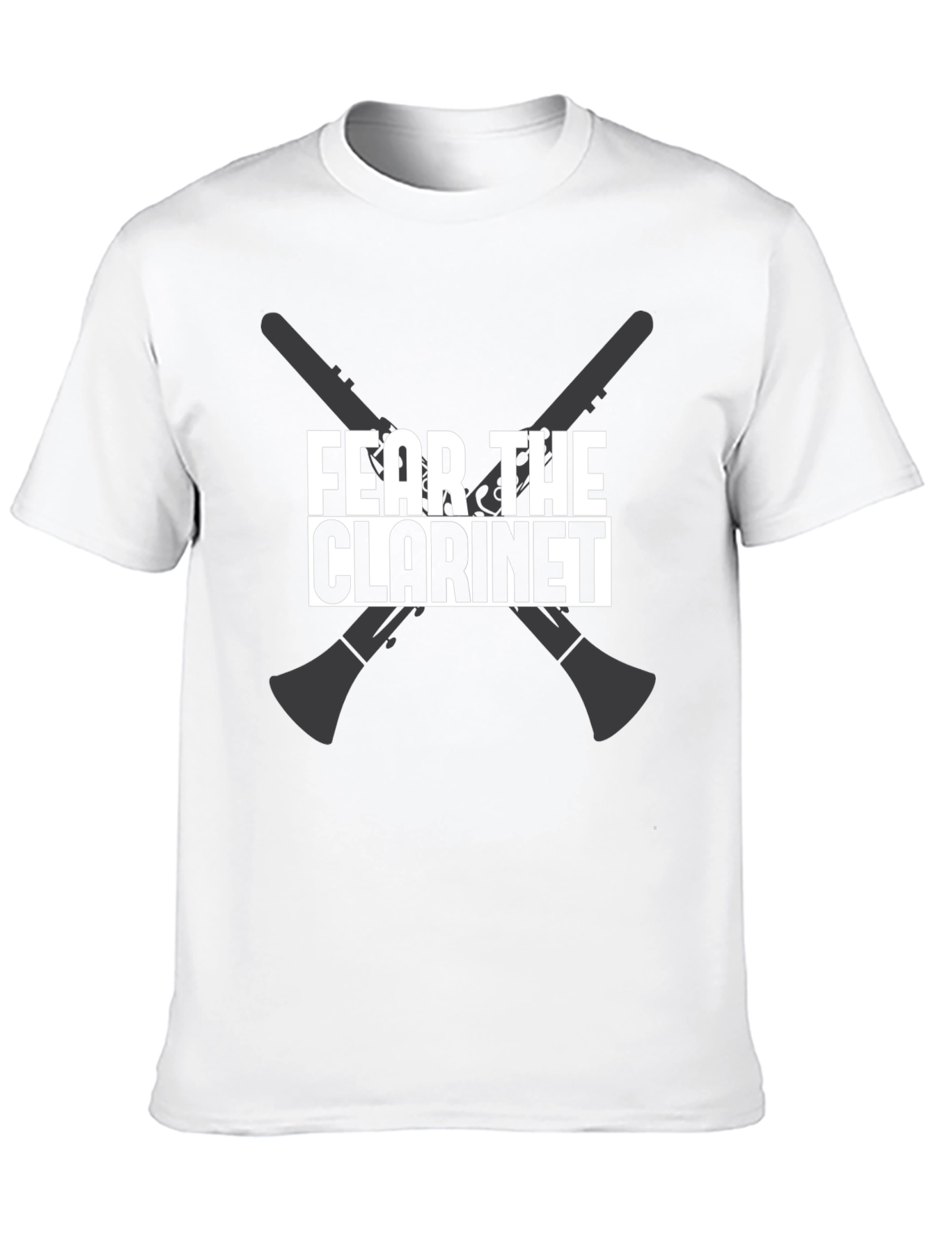 Fear The Clarinet Funny Musician Black T-Shirt