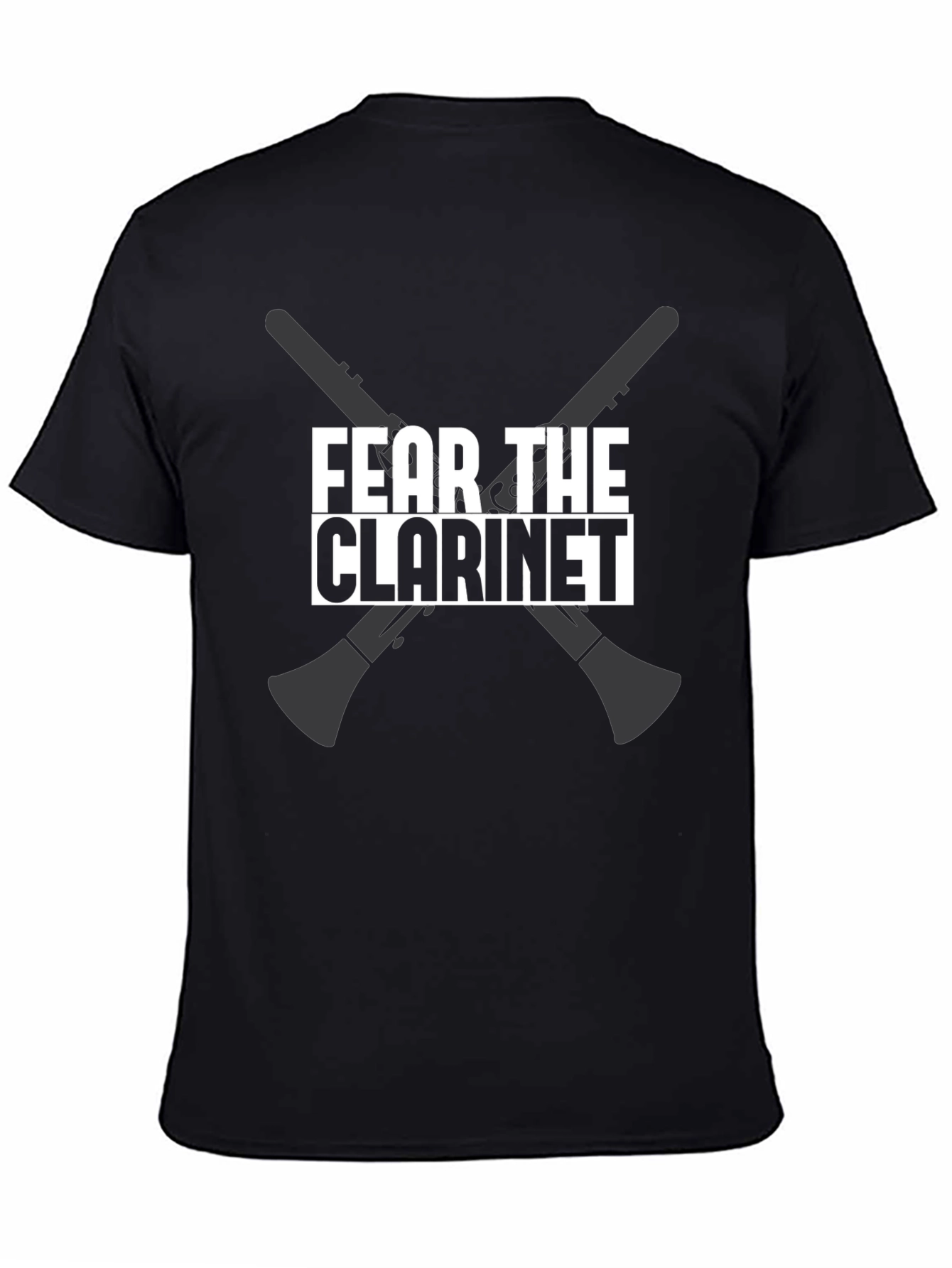 Fear The Clarinet Funny Musician Black T-Shirt