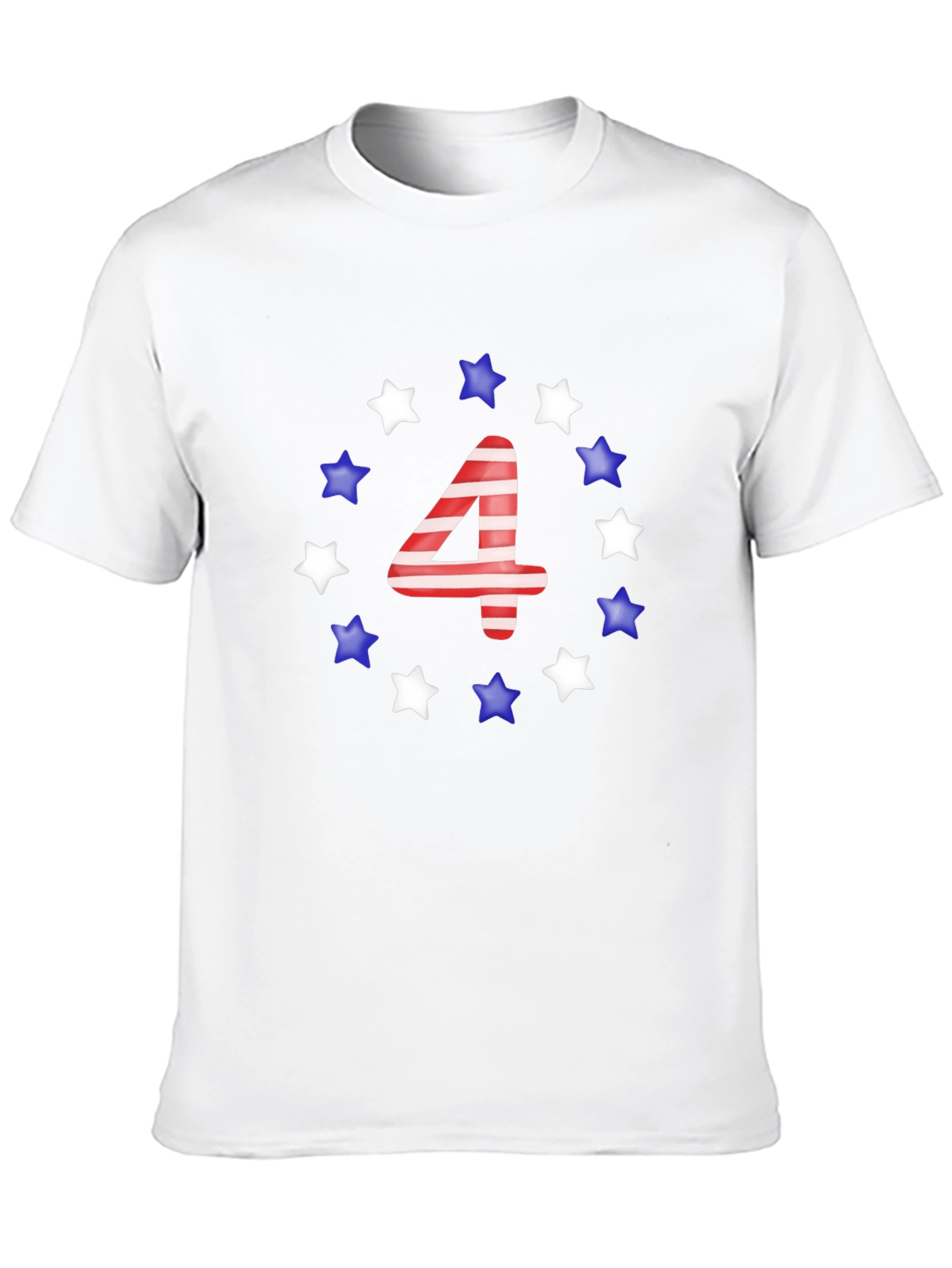 Patriotic Number 4 Star T-Shirt