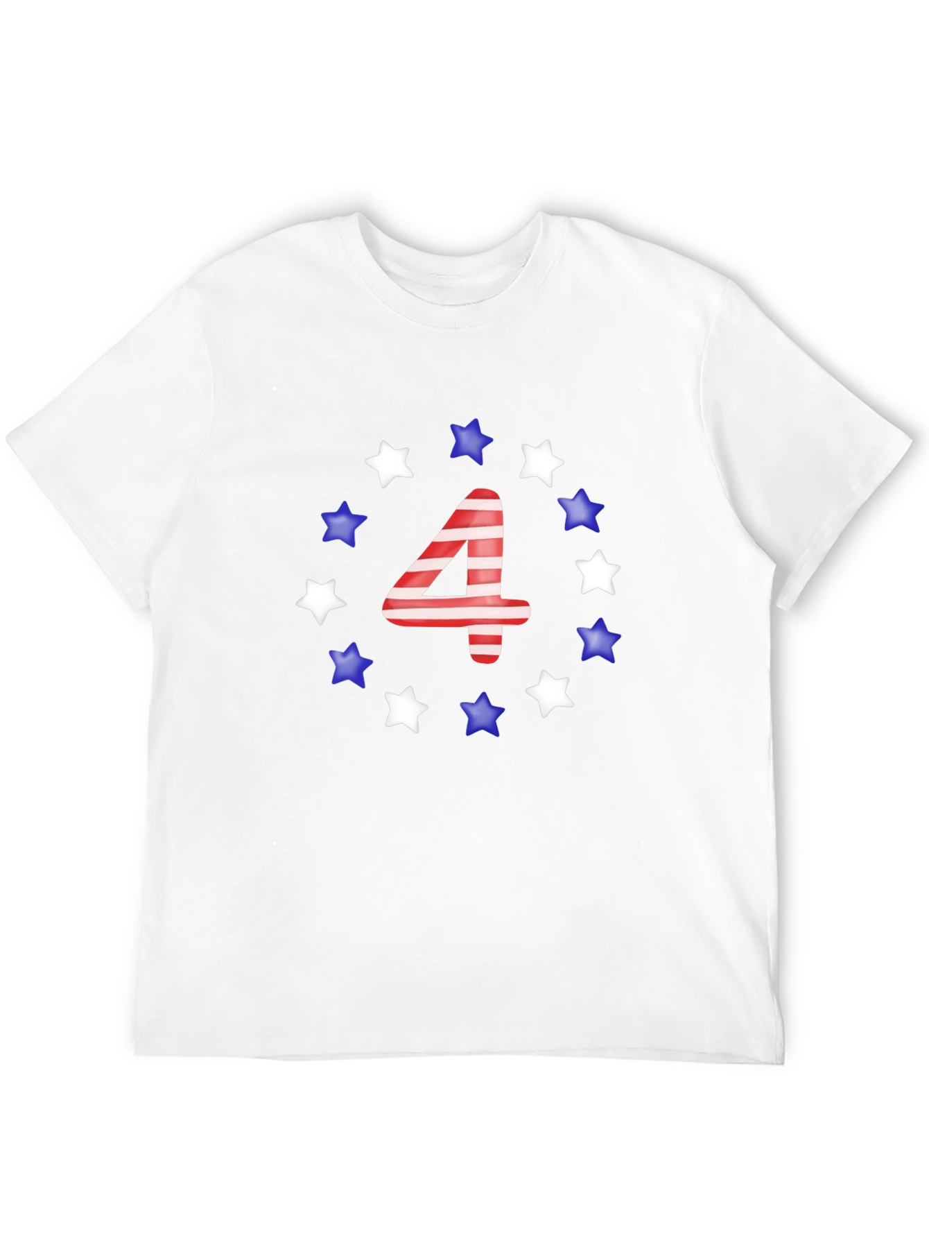 Patriotic Number 4 Star T-Shirt